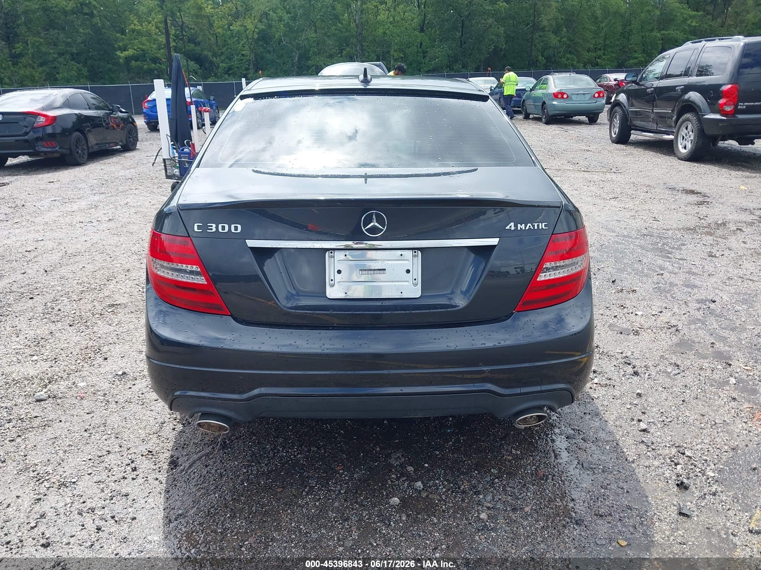 2012 Mercedes-benz C 300 Sport 4matic Black vin: WDDGF8BB0CA697197
