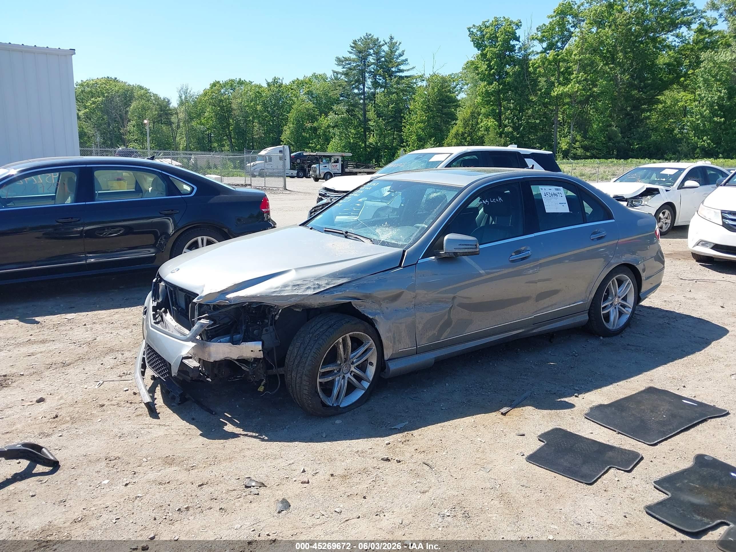 2012 Mercedes-benz C 300 Sport 4matic Gray vin: WDDGF8BB0CA712071