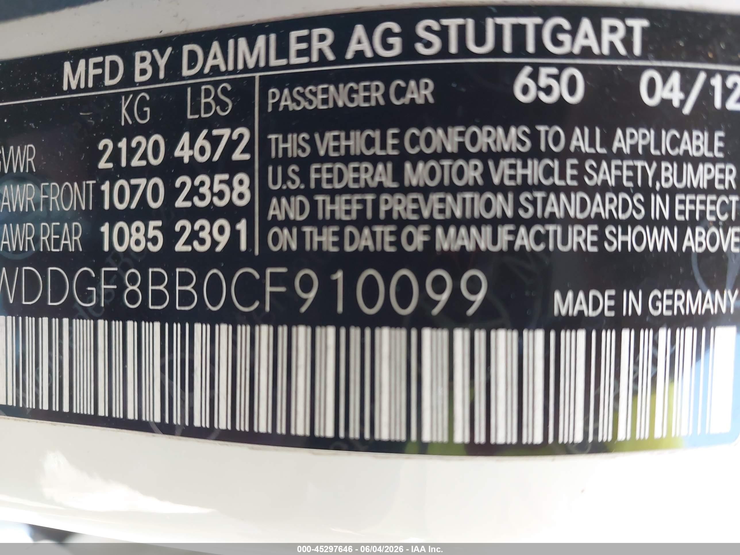 2012 Mercedes-benz C 300 Luxury 4matic/sport 4matic White vin: WDDGF8BB0CF910099