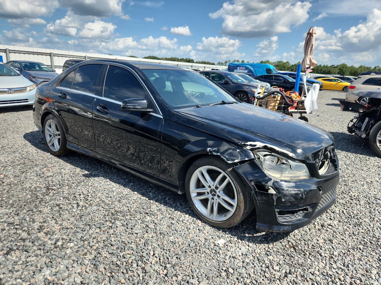 2012 Mercedes-benz C 300 4matic Black vin: WDDGF8BB0CF910510