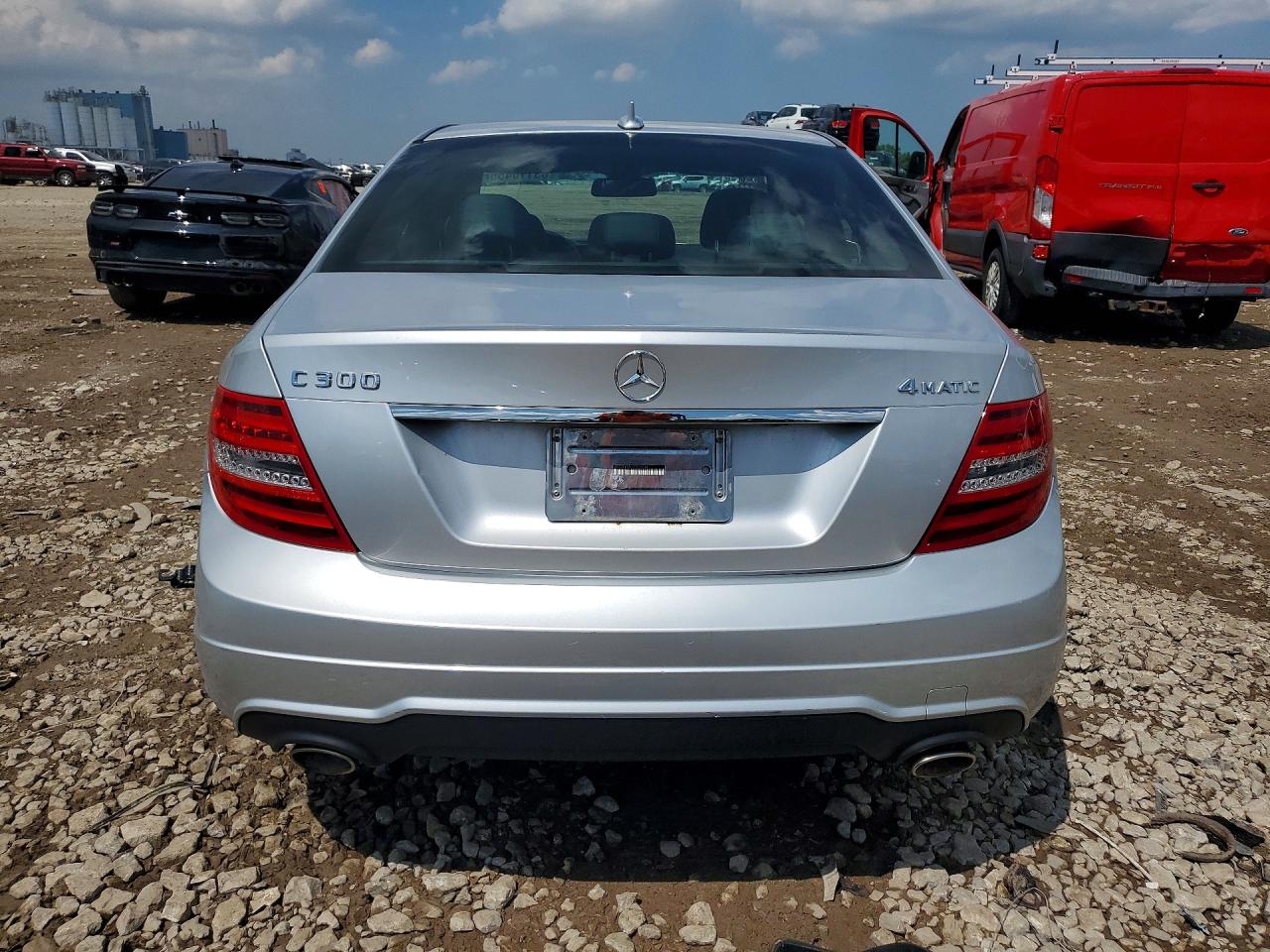 2012 Mercedes-benz C 300 4matic Silver vin: WDDGF8BB0CF912516