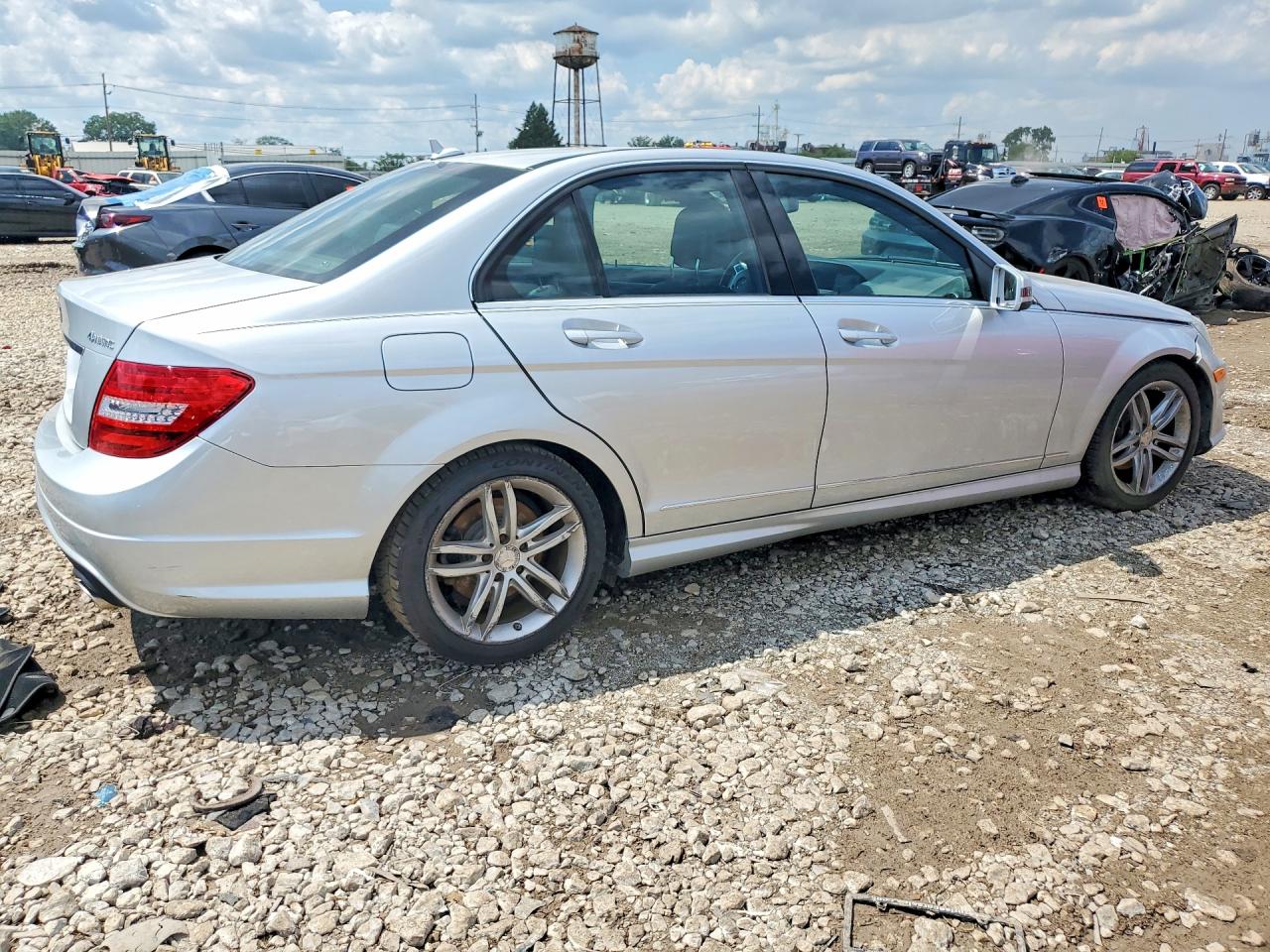 2012 Mercedes-benz C 300 4matic Silver vin: WDDGF8BB0CF912516