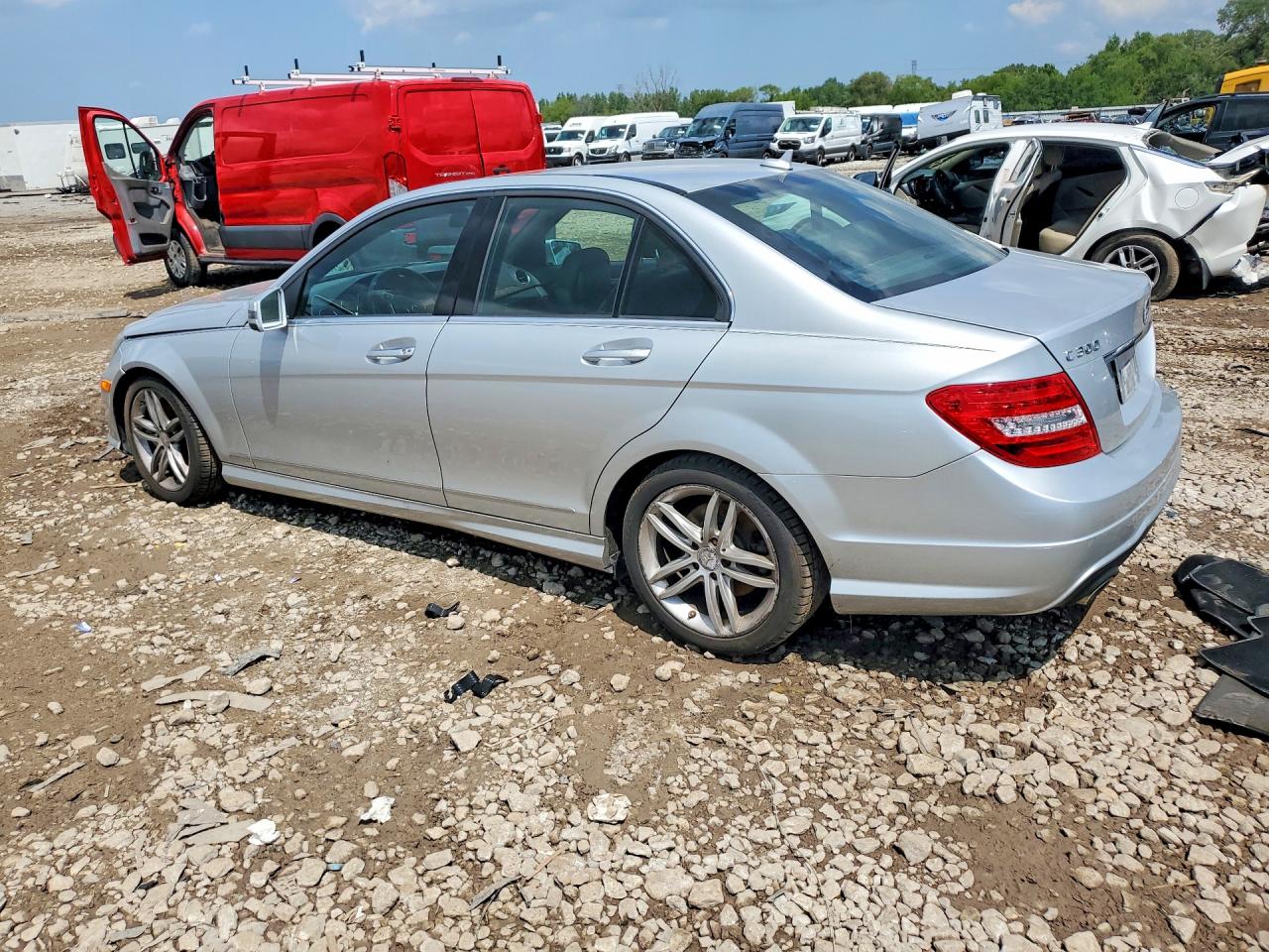 2012 Mercedes-benz C 300 4matic Silver vin: WDDGF8BB0CF912516