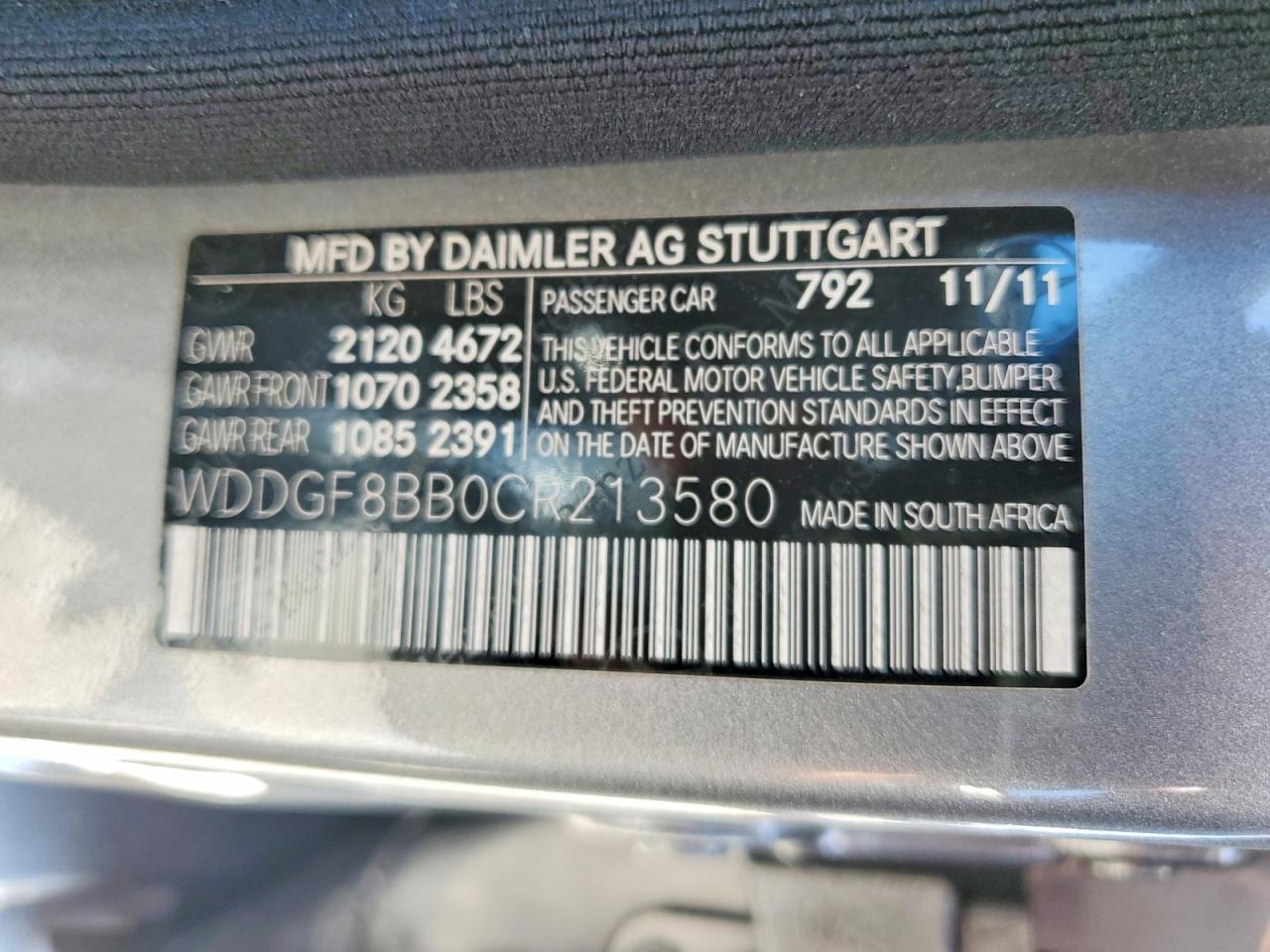 2012 Mercedes-benz C 300 4matic Gray vin: WDDGF8BB0CR213580