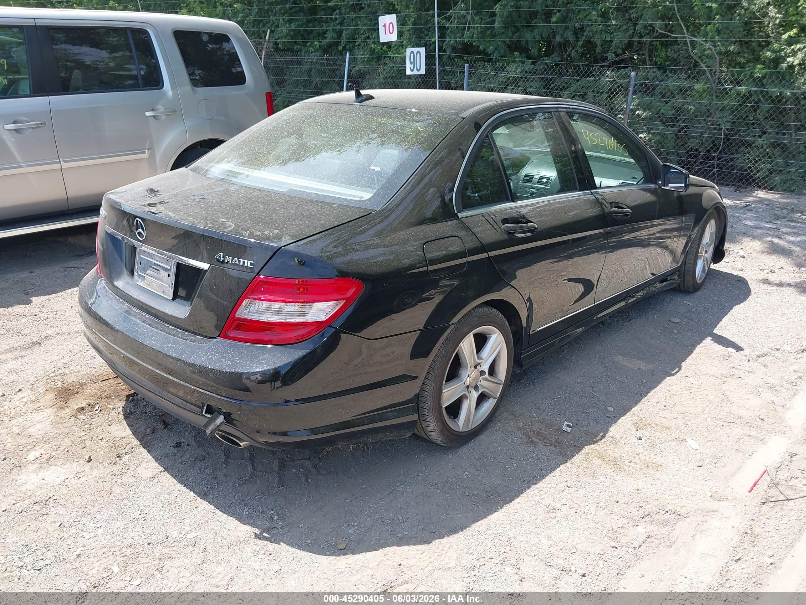 2011 Mercedes-benz C 300 Sport 4matic Black vin: WDDGF8BB1BF541025