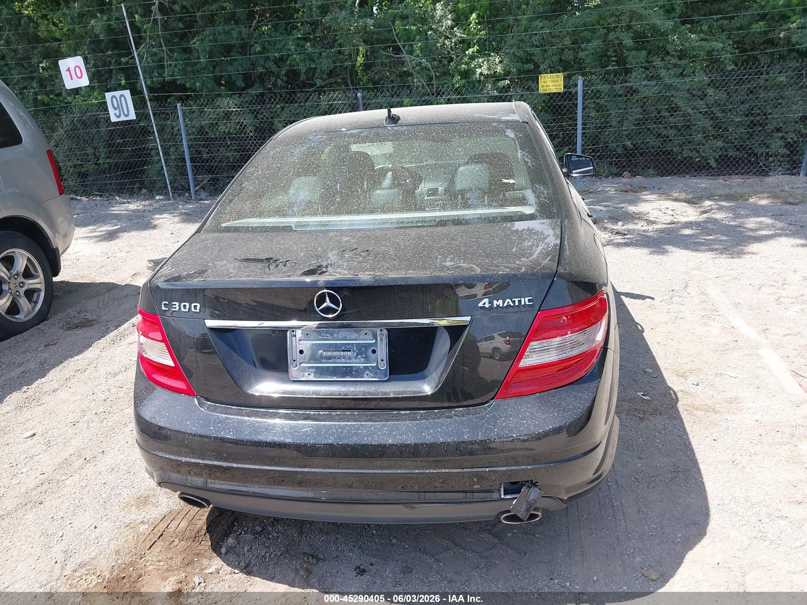 2011 Mercedes-benz C 300 Sport 4matic Black vin: WDDGF8BB1BF541025