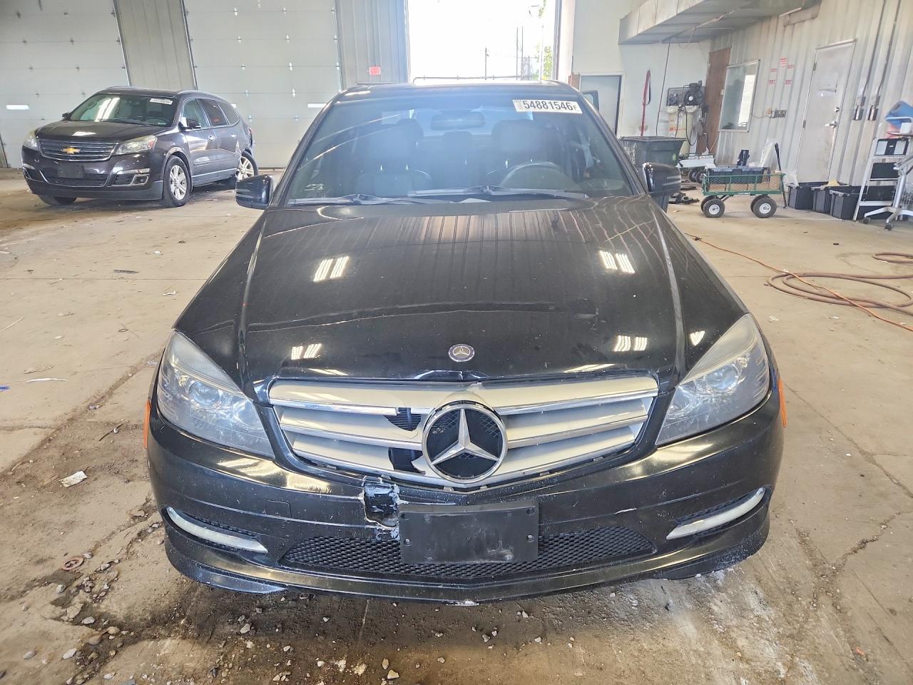 2011 Mercedes-benz C 300 4matic Black vin: WDDGF8BB1BR137625