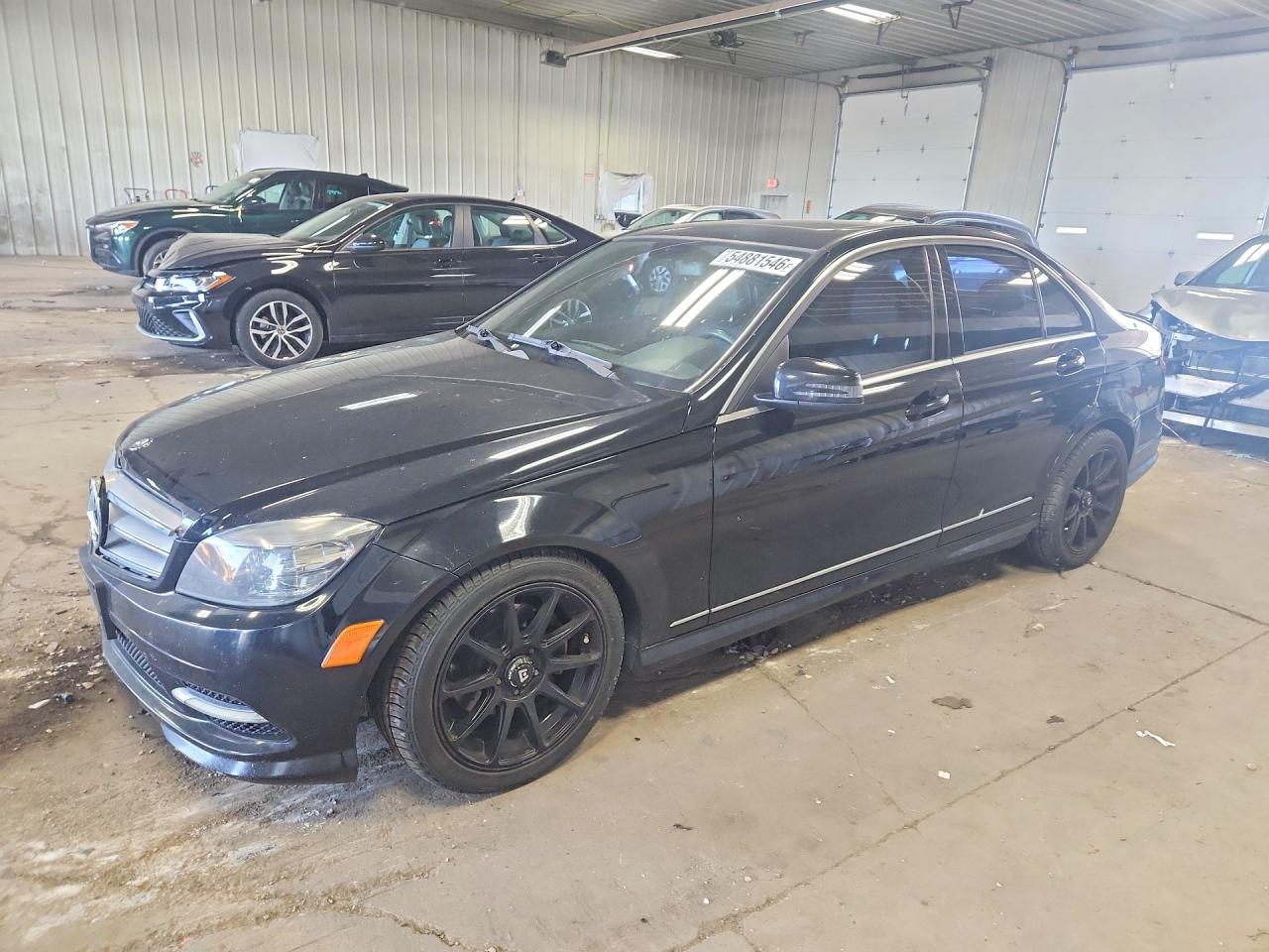 2011 Mercedes-benz C 300 4matic Black vin: WDDGF8BB1BR137625