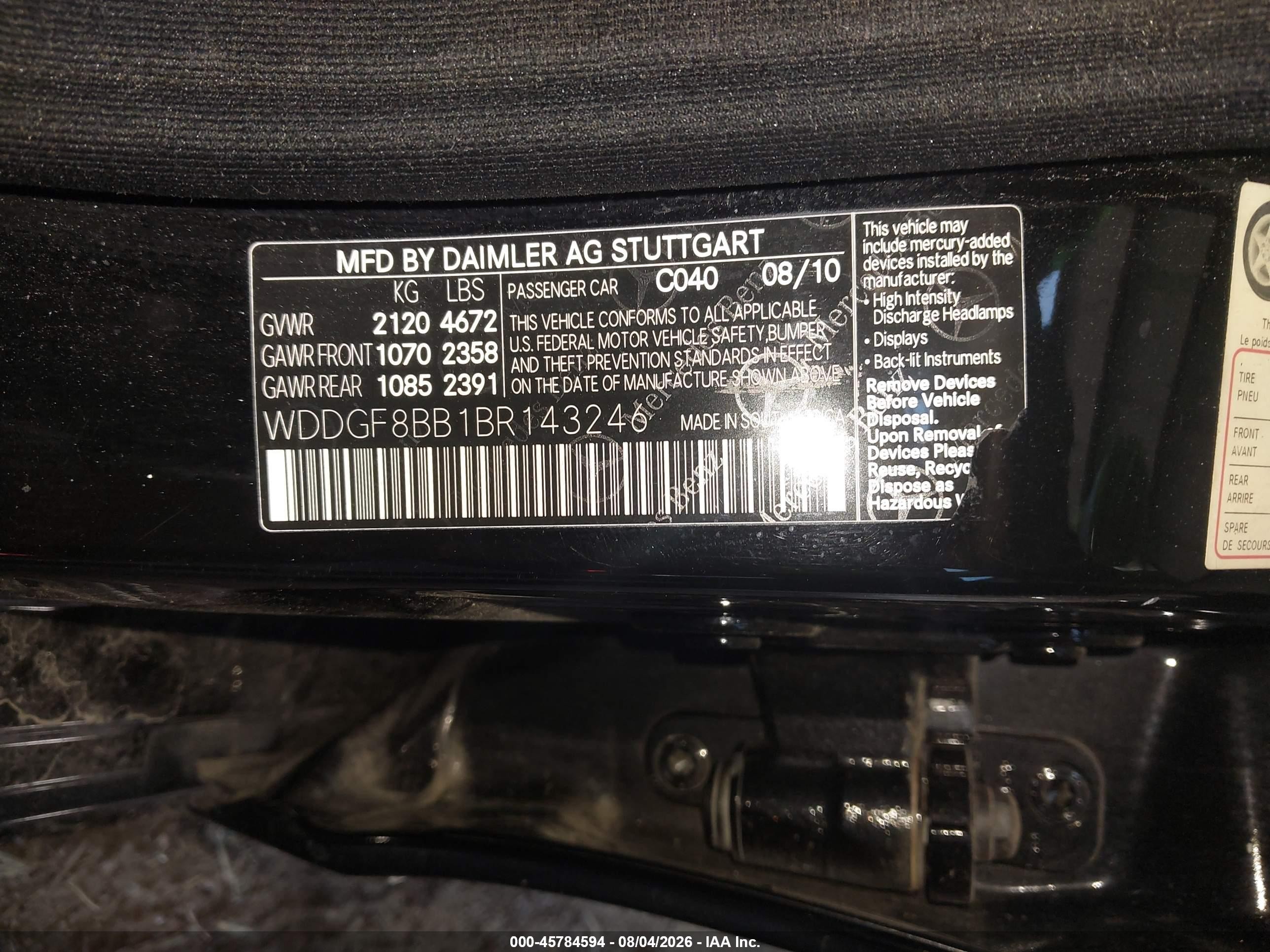 2011 Mercedes-benz C 300 Sport 4matic Черный vin: WDDGF8BB1BR143246