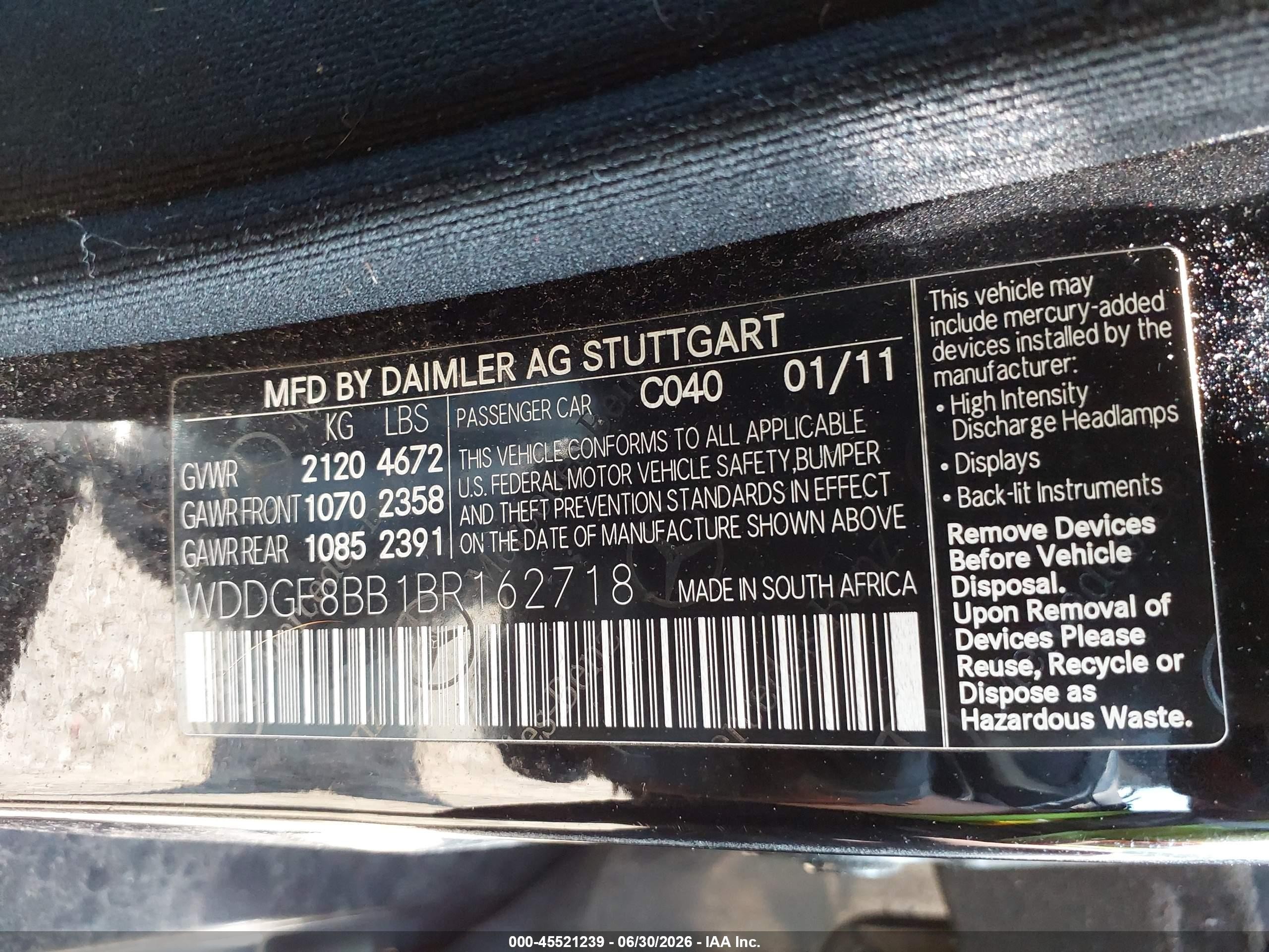 2011 Mercedes-benz C 300 Sport 4matic Черный vin: WDDGF8BB1BR162718
