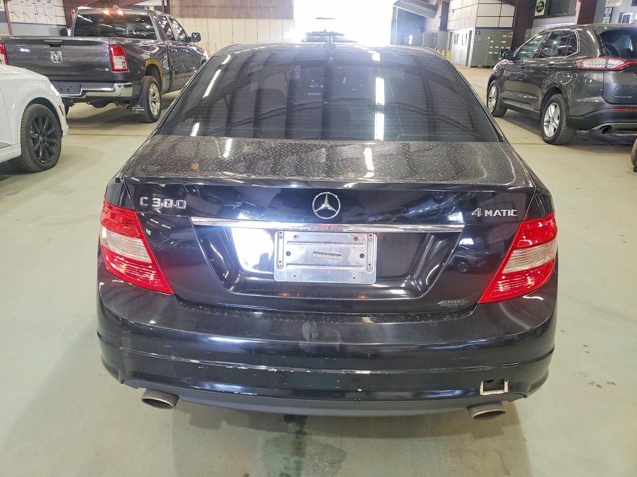 2011 Mercedes-benz C 300 4matic Black vin: WDDGF8BB1BR183603