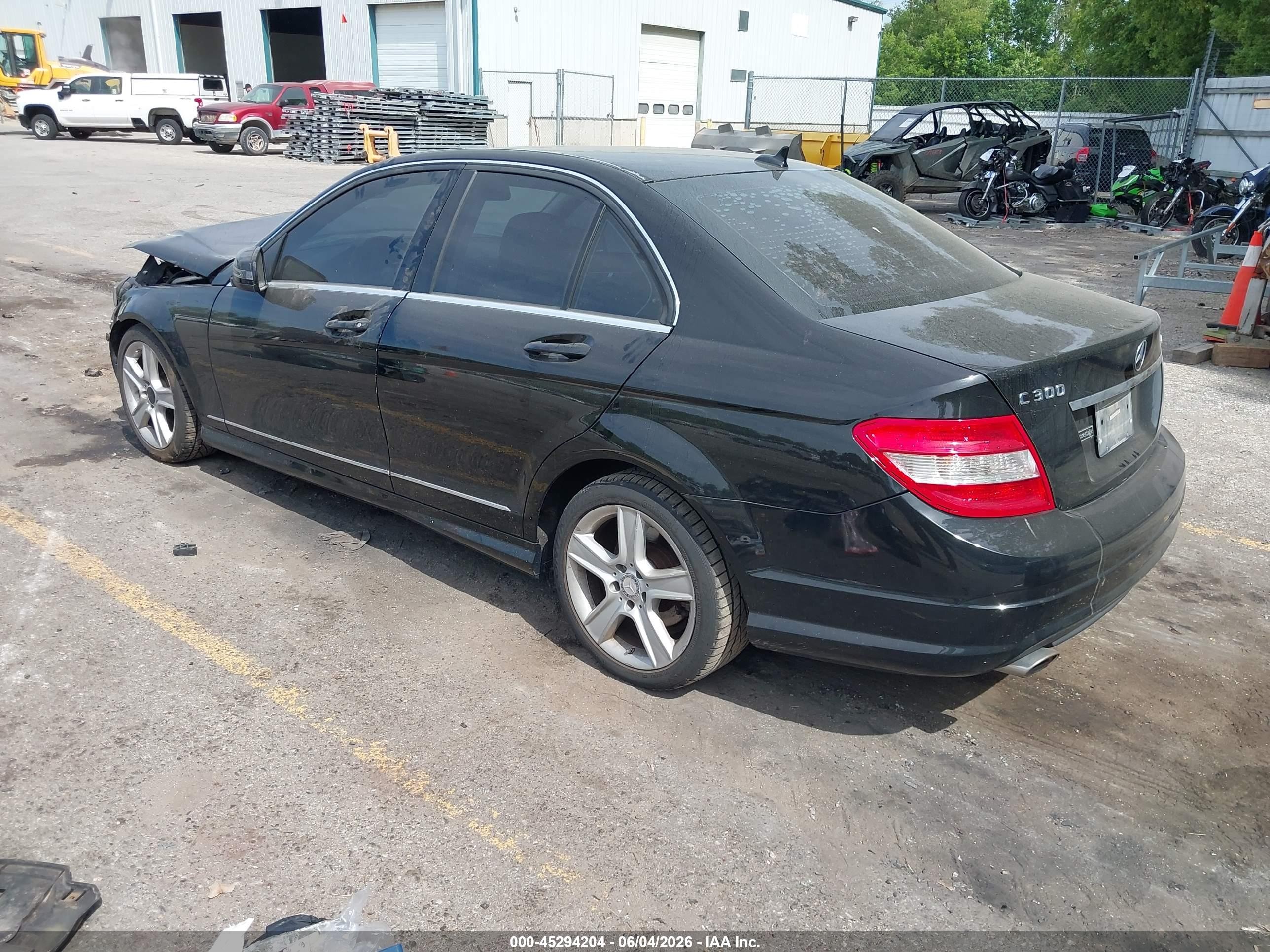 2011 Mercedes-benz C 300 Sport 4matic Black vin: WDDGF8BB1BR185108