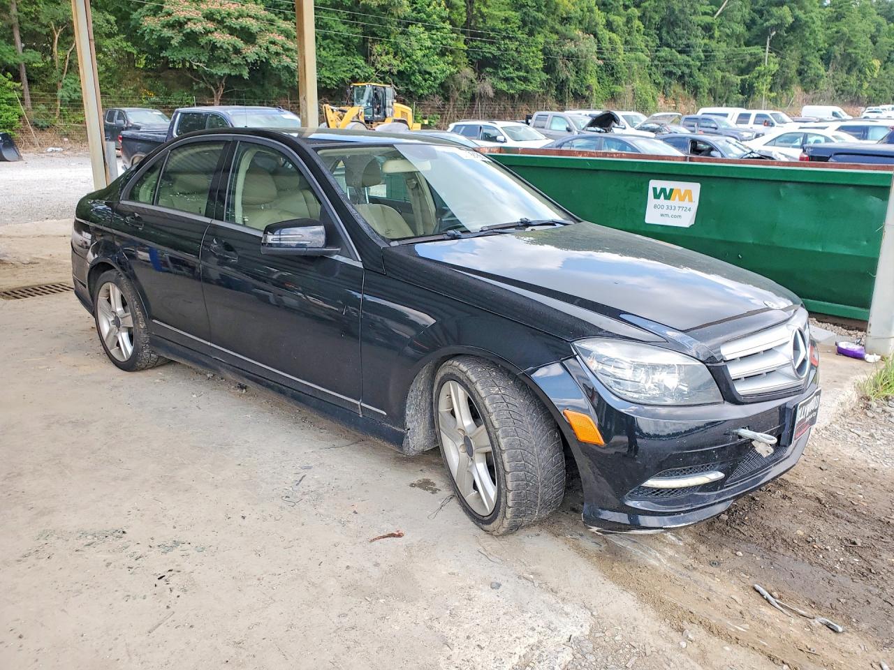 2011 Mercedes-benz C 300 4matic Black vin: WDDGF8BB1BR187411
