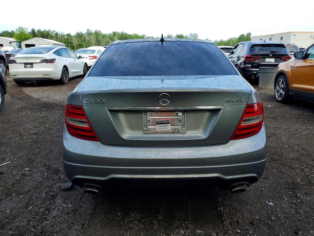 2012 Mercedes-benz C 300 4matic Gray vin: WDDGF8BB1CA605899