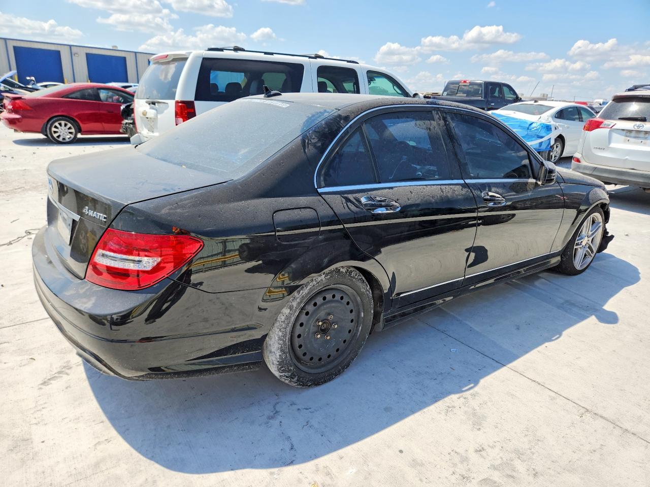 2012 Mercedes-benz C 300 4matic Black vin: WDDGF8BB1CF913805
