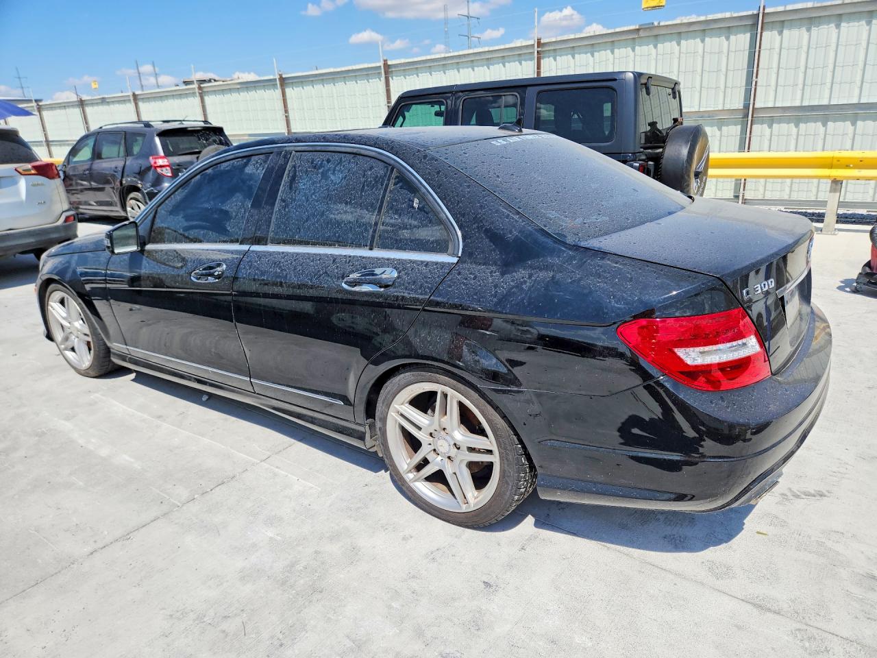 2012 Mercedes-benz C 300 4matic Black vin: WDDGF8BB1CF913805
