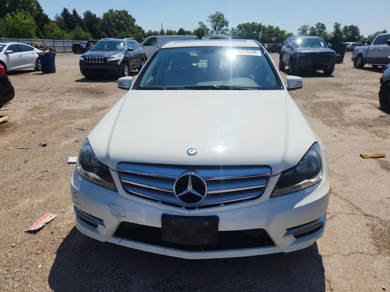 2012 Mercedes-benz C 300 4matic White vin: WDDGF8BB1CF917854