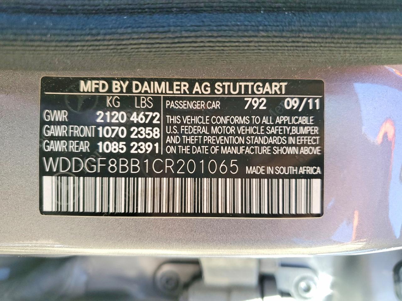 2012 Mercedes Benz C 300 4matic Gray vin: WDDGF8BB1CR201065