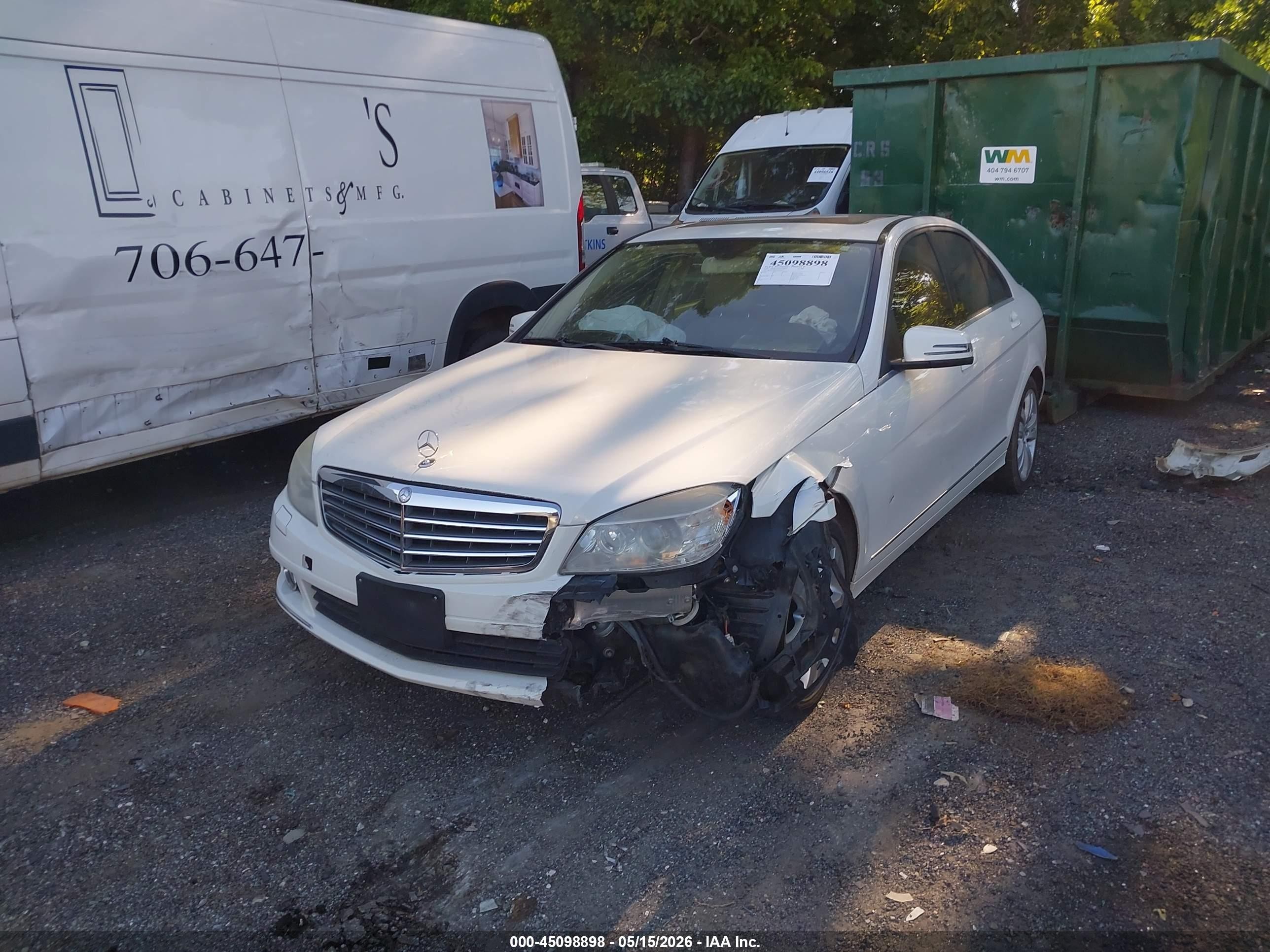 2010 Mercedes-benz C 300 Luxury 4matic White vin: WDDGF8BB2AF443071