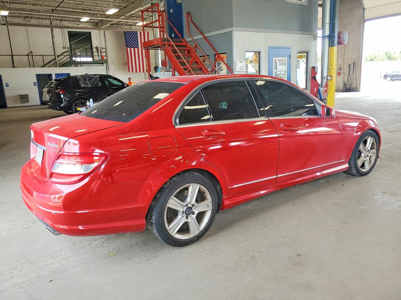2010 Mercedes-benz C 300 4matic Red vin: WDDGF8BB3AF435805