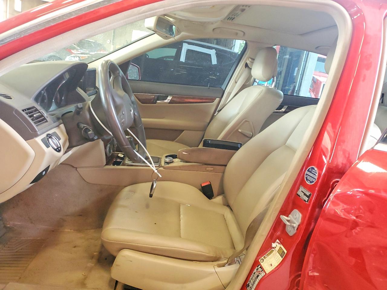 2010 Mercedes-benz C 300 4matic Red vin: WDDGF8BB3AF435805