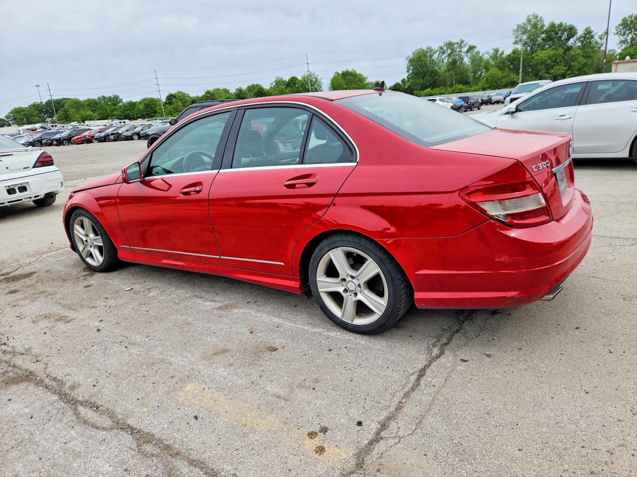 2010 Mercedes-benz C 300 4matic Red vin: WDDGF8BB3AF461627