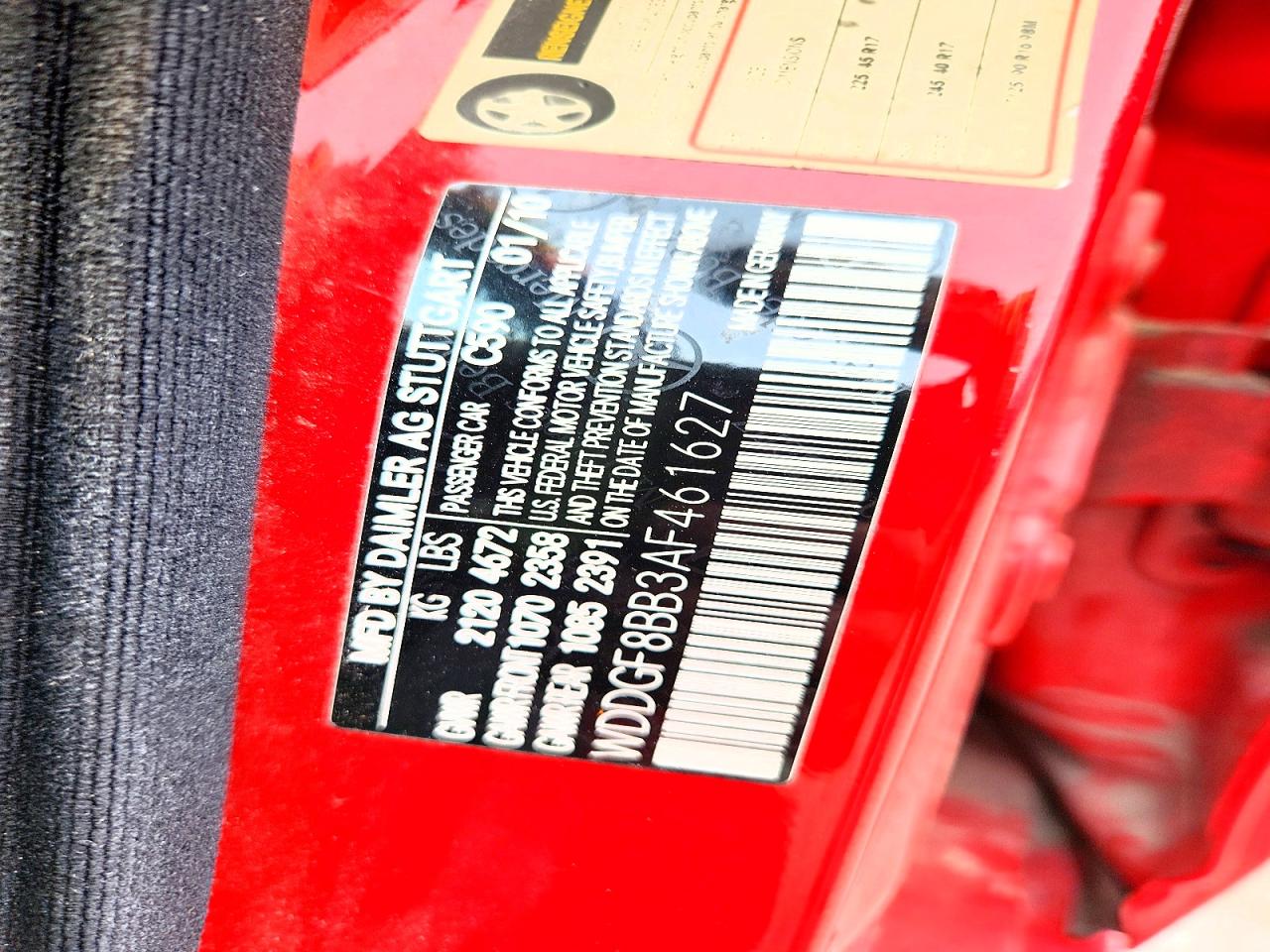 2010 Mercedes-benz C 300 4matic Red vin: WDDGF8BB3AF461627