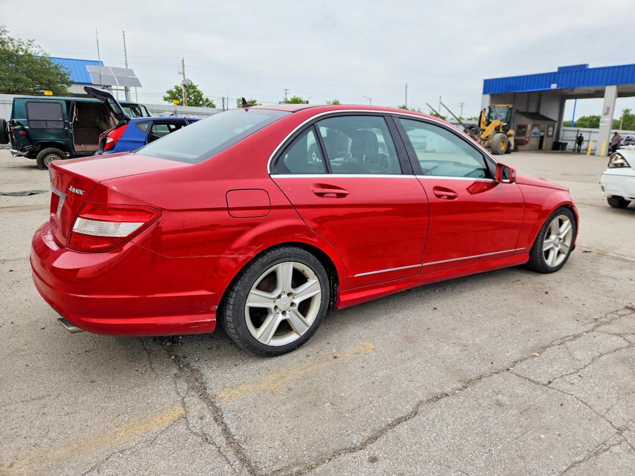 2010 Mercedes-benz C 300 4matic Red vin: WDDGF8BB3AF461627