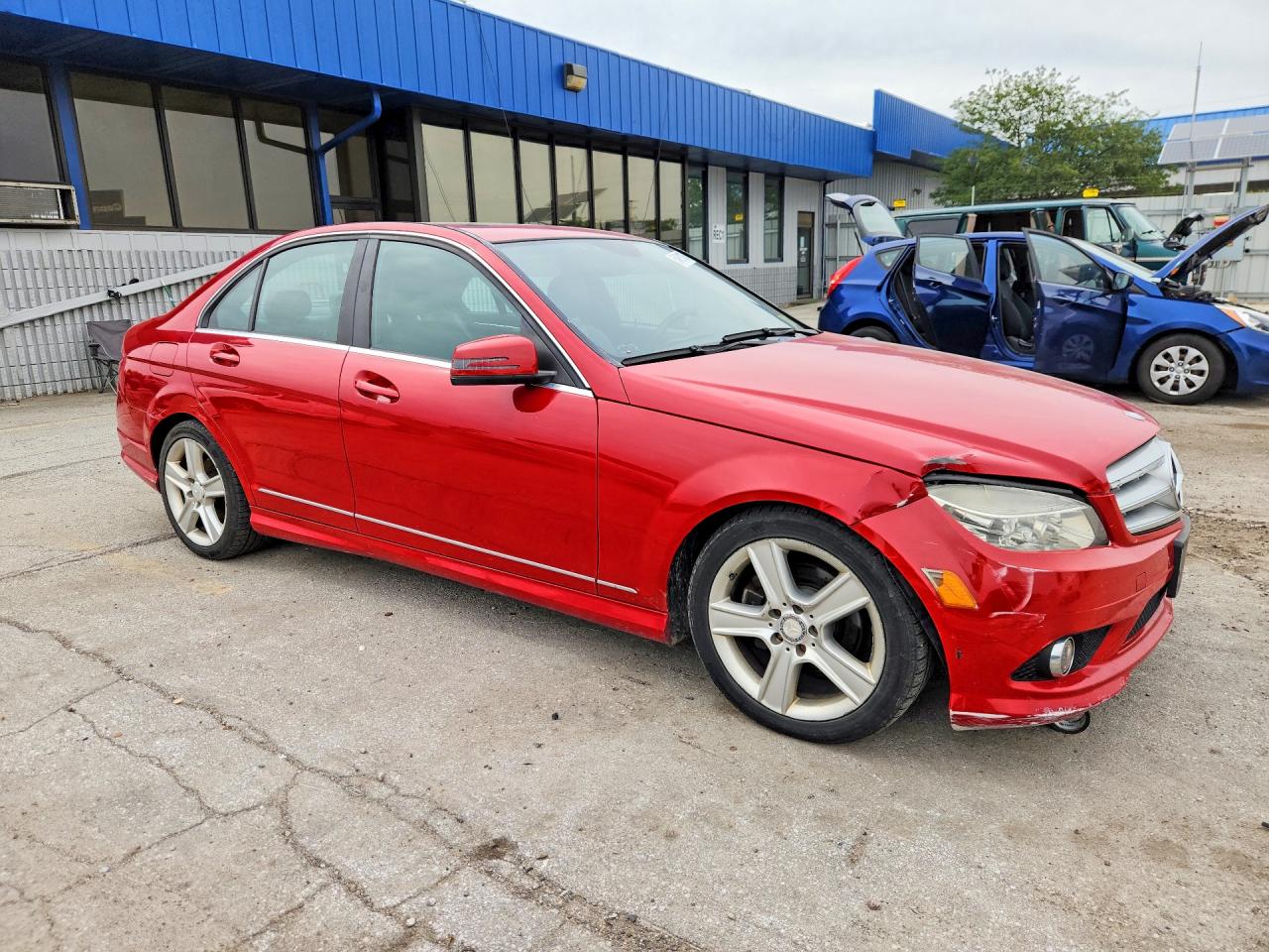 2010 Mercedes-benz C 300 4matic Red vin: WDDGF8BB3AF461627