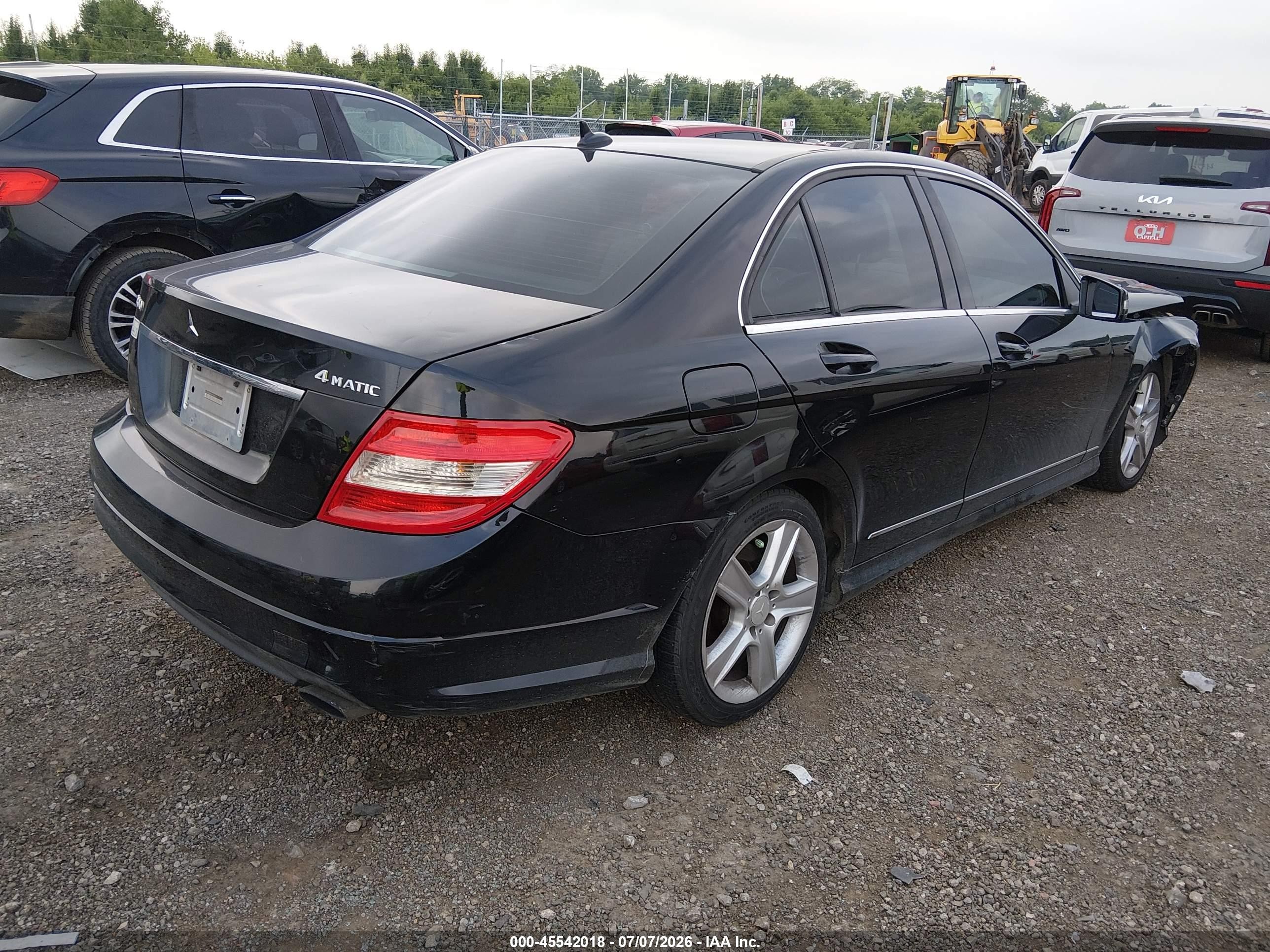 2010 Mercedes-benz C 300 Luxury 4matic/sport 4matic Black vin: WDDGF8BB3AF468612
