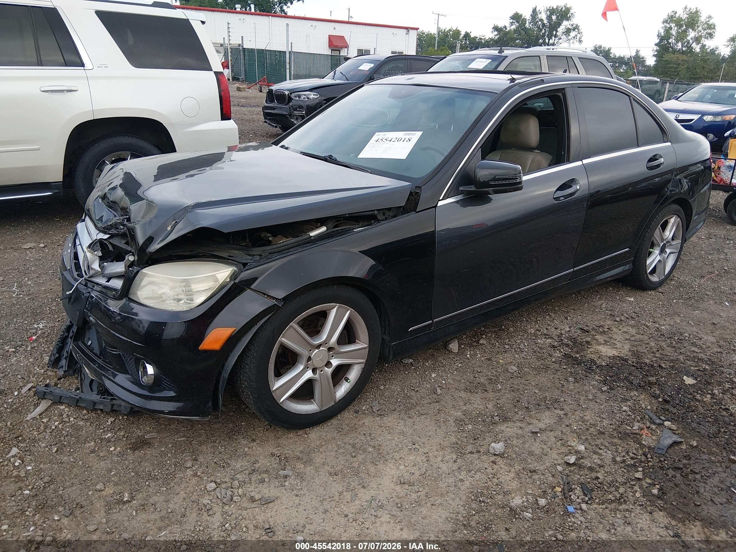 2010 Mercedes-benz C 300 Luxury 4matic/sport 4matic Black vin: WDDGF8BB3AF468612