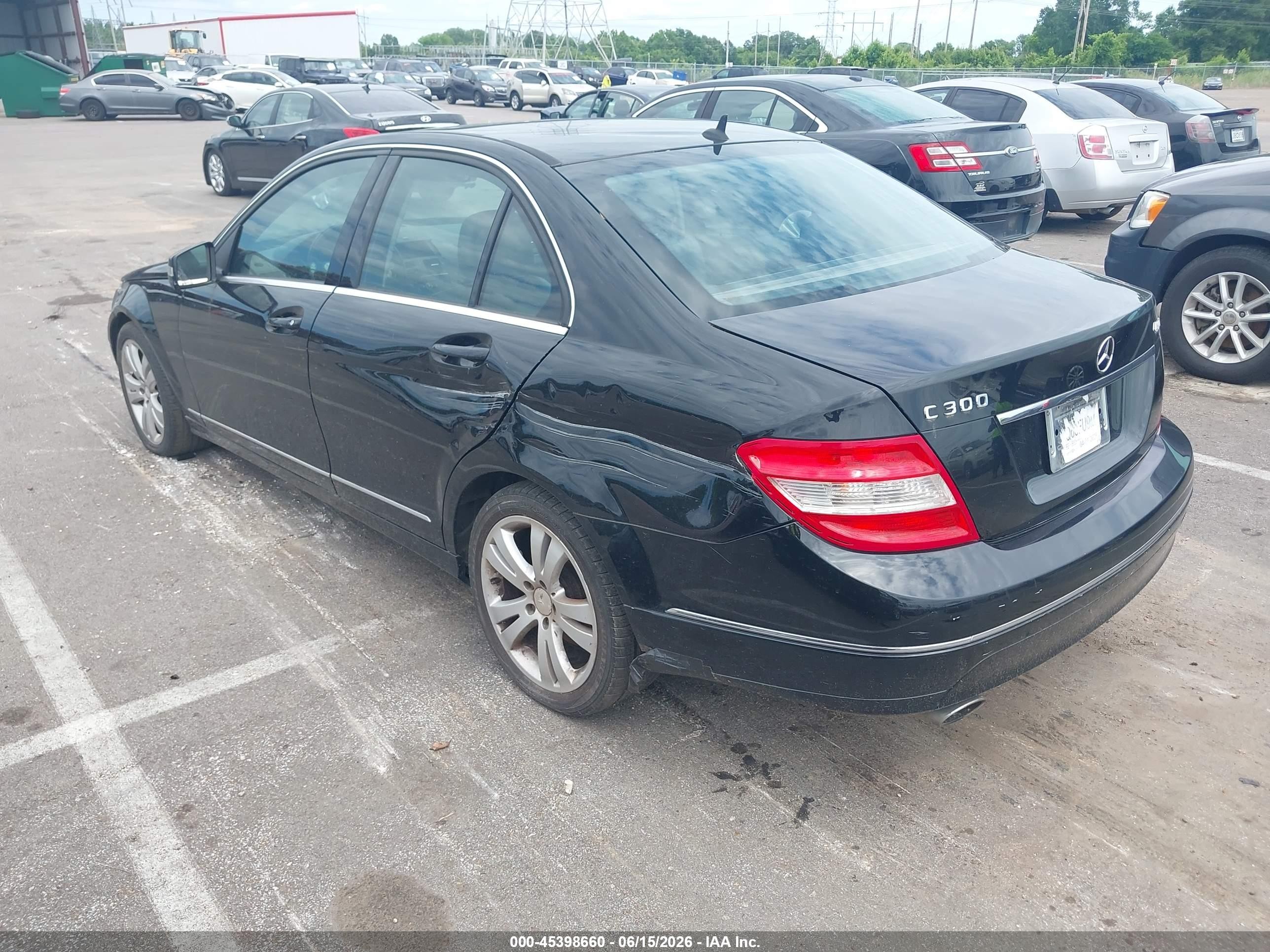 2010 Mercedes-benz C 300 Luxury 4matic/sport 4matic Black vin: WDDGF8BB3AF471543