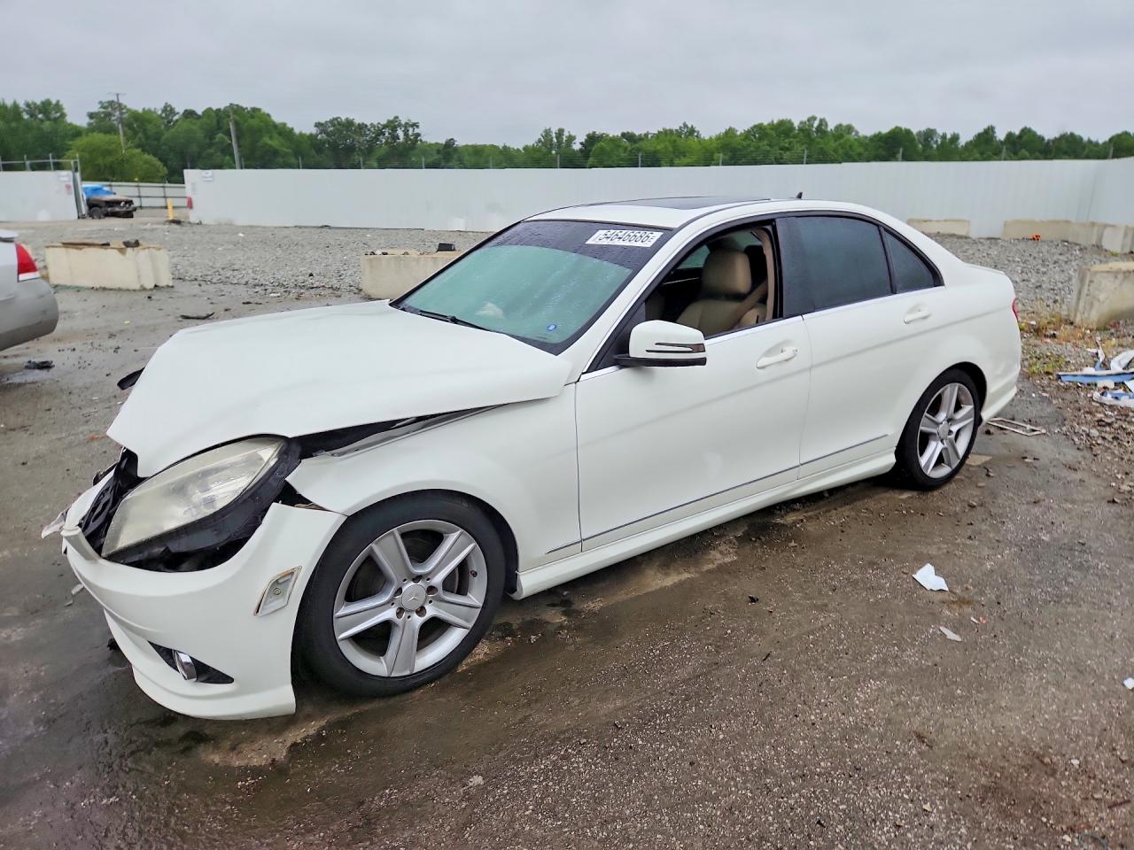 2010 Mercedes-benz C 300 4matic White vin: WDDGF8BB3AF497253
