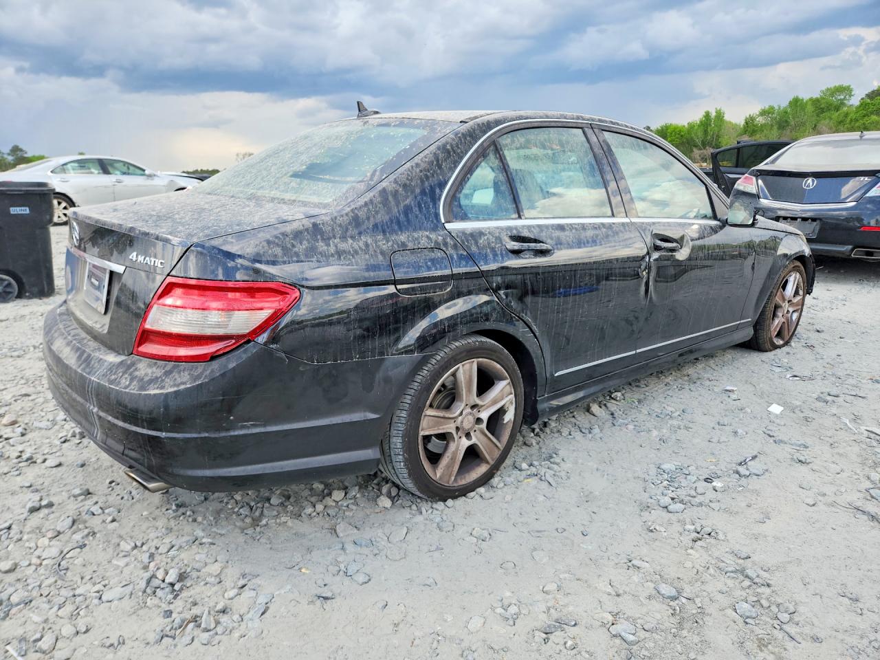 2011 Mercedes-benz C 300 4matic Black vin: WDDGF8BB3BR147721