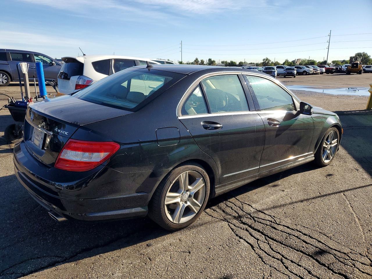 2011 Mercedes-benz C 300 4matic Black vin: WDDGF8BB3BR167256