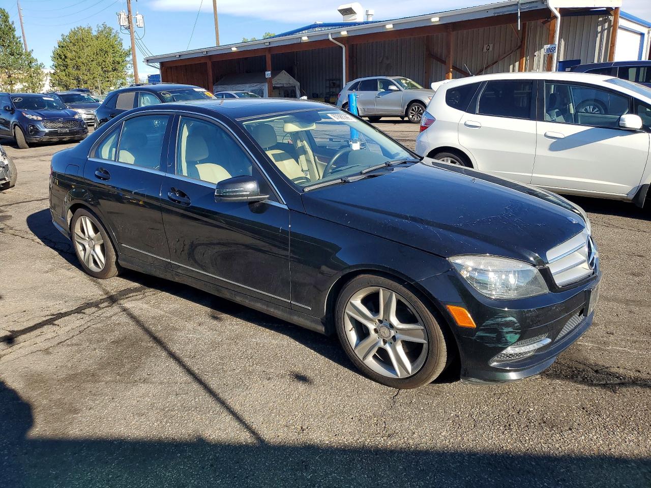 2011 Mercedes-benz C 300 4matic Black vin: WDDGF8BB3BR167256