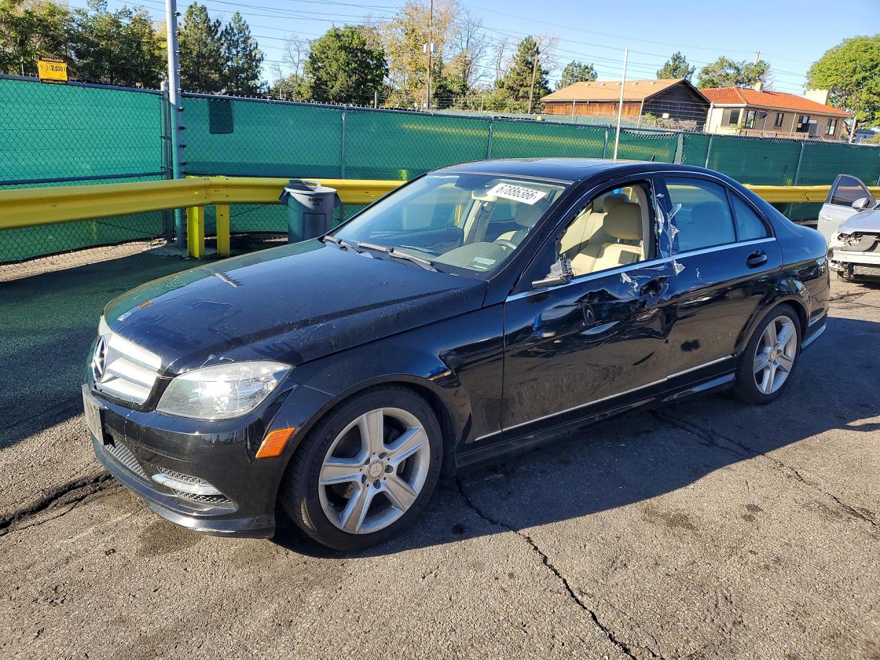 2011 Mercedes-benz C 300 4matic Black vin: WDDGF8BB3BR167256