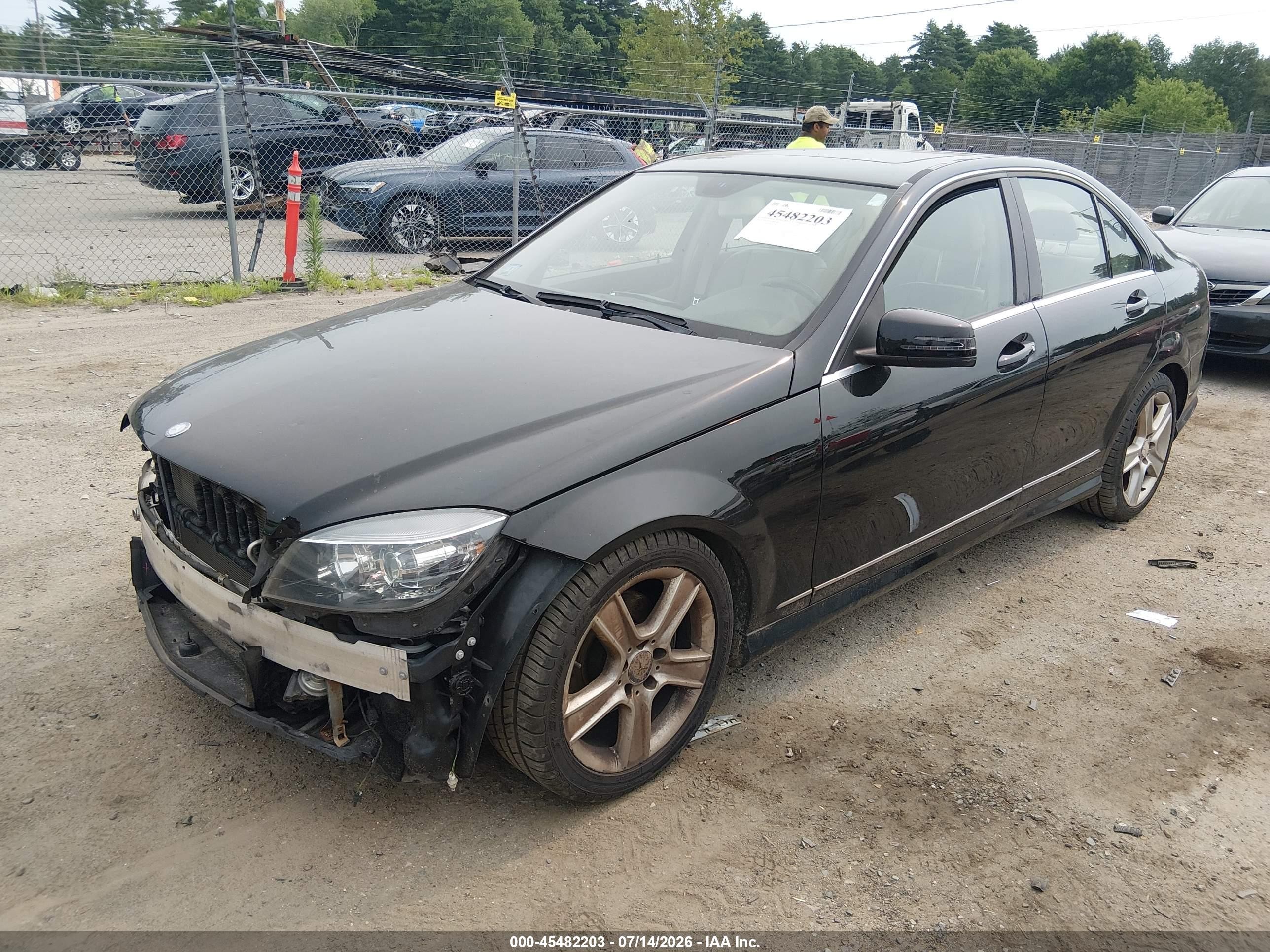 2011 Mercedes-benz C 300 Sport 4matic Black vin: WDDGF8BB3BR169380
