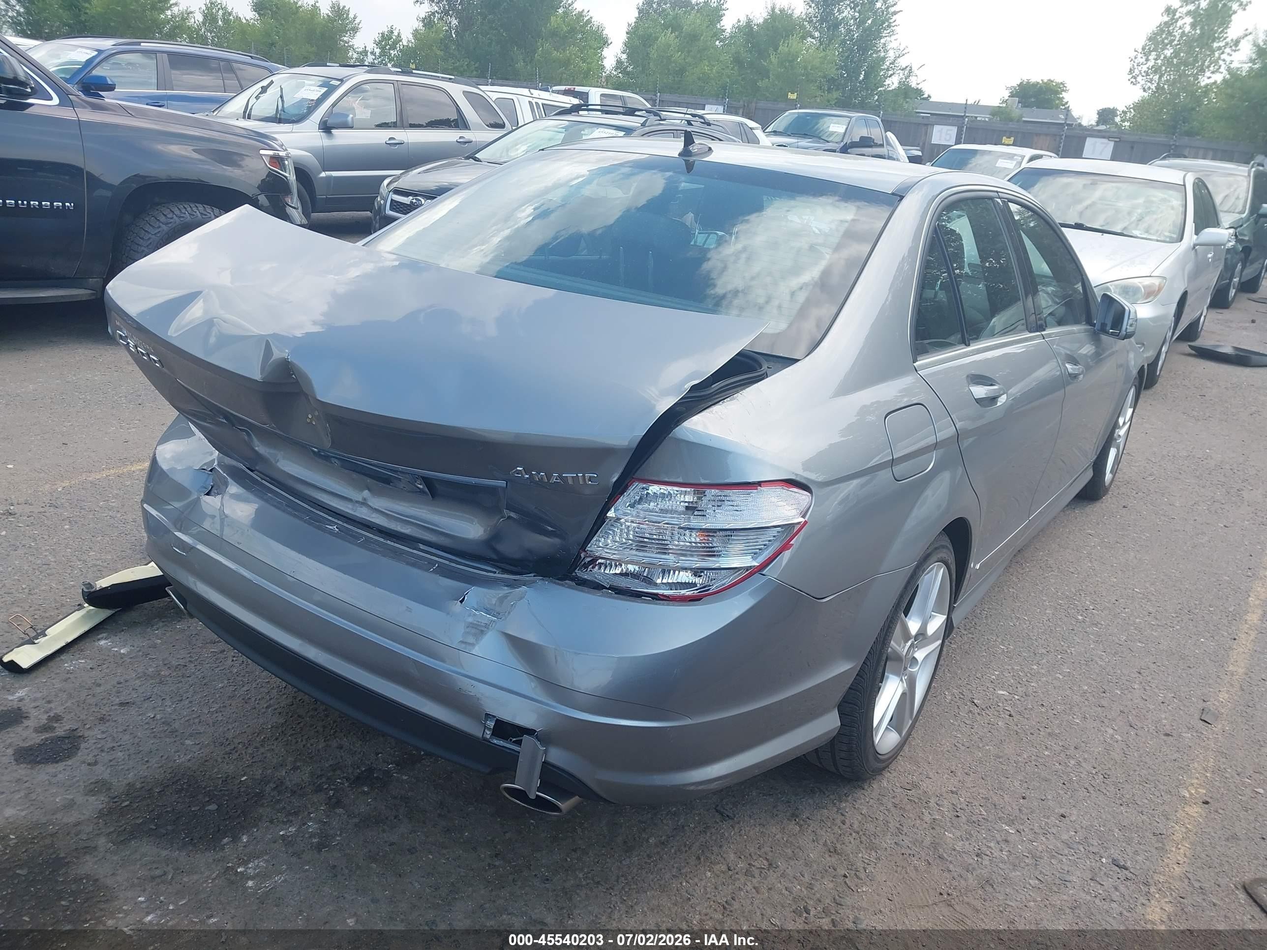 2011 Mercedes-benz C 300 Luxury 4matic/sport 4matic Gray vin: WDDGF8BB3BR176314