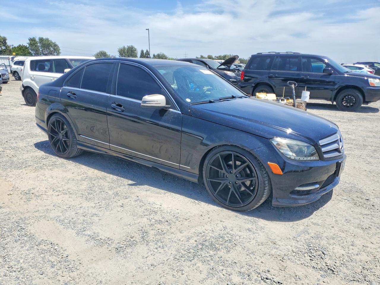 2011 Mercedes-benz C 300 4matic Black vin: WDDGF8BB3BR181450