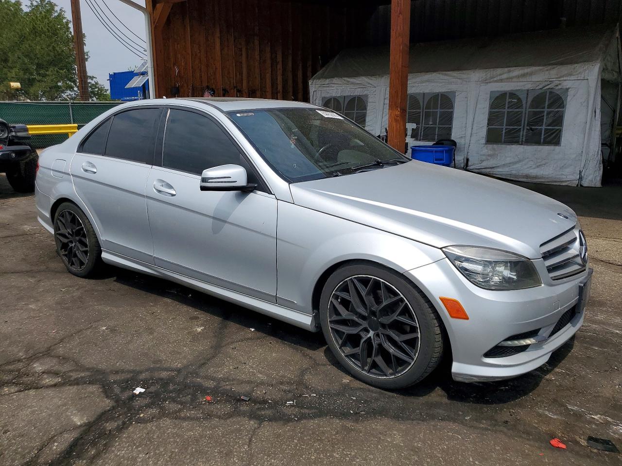 2011 Mercedes-benz C 300 4matic Silver vin: WDDGF8BB3BR184400