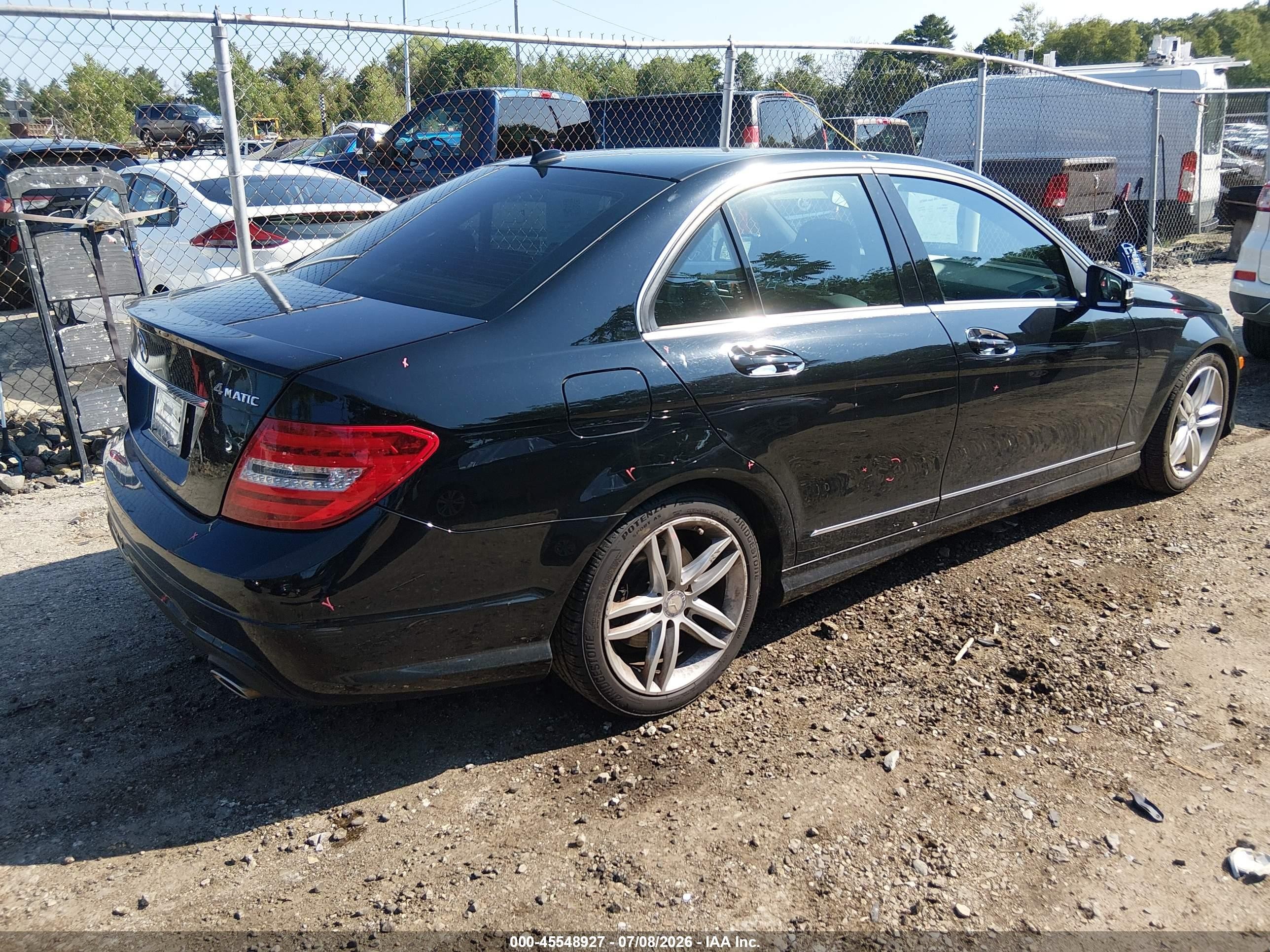 2012 Mercedes-benz C 300 Sport 4matic Black vin: WDDGF8BB3CA692821