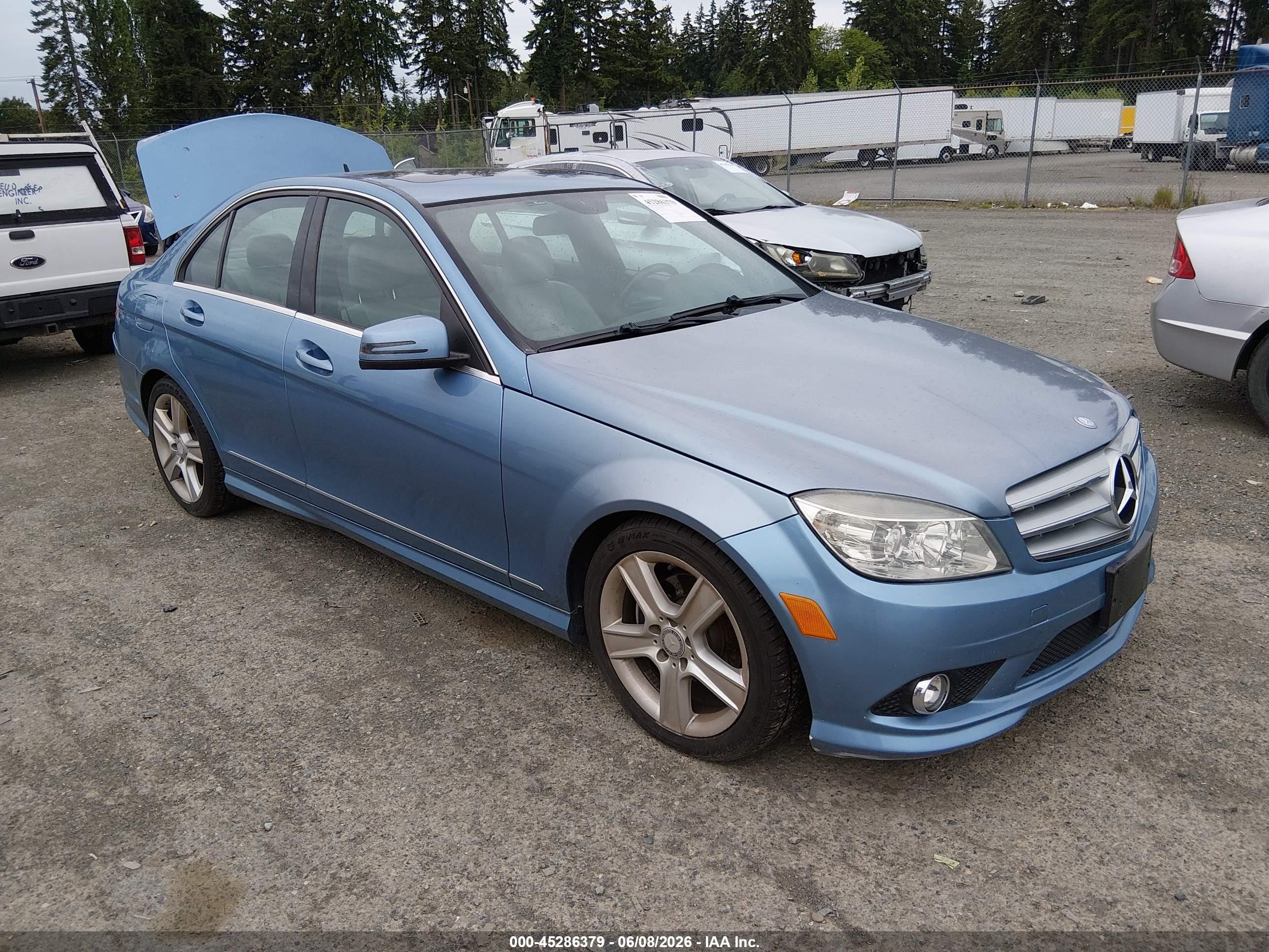 2010 Mercedes-benz C 300 Sport 4matic Light Blue vin: WDDGF8BB4AF421329
