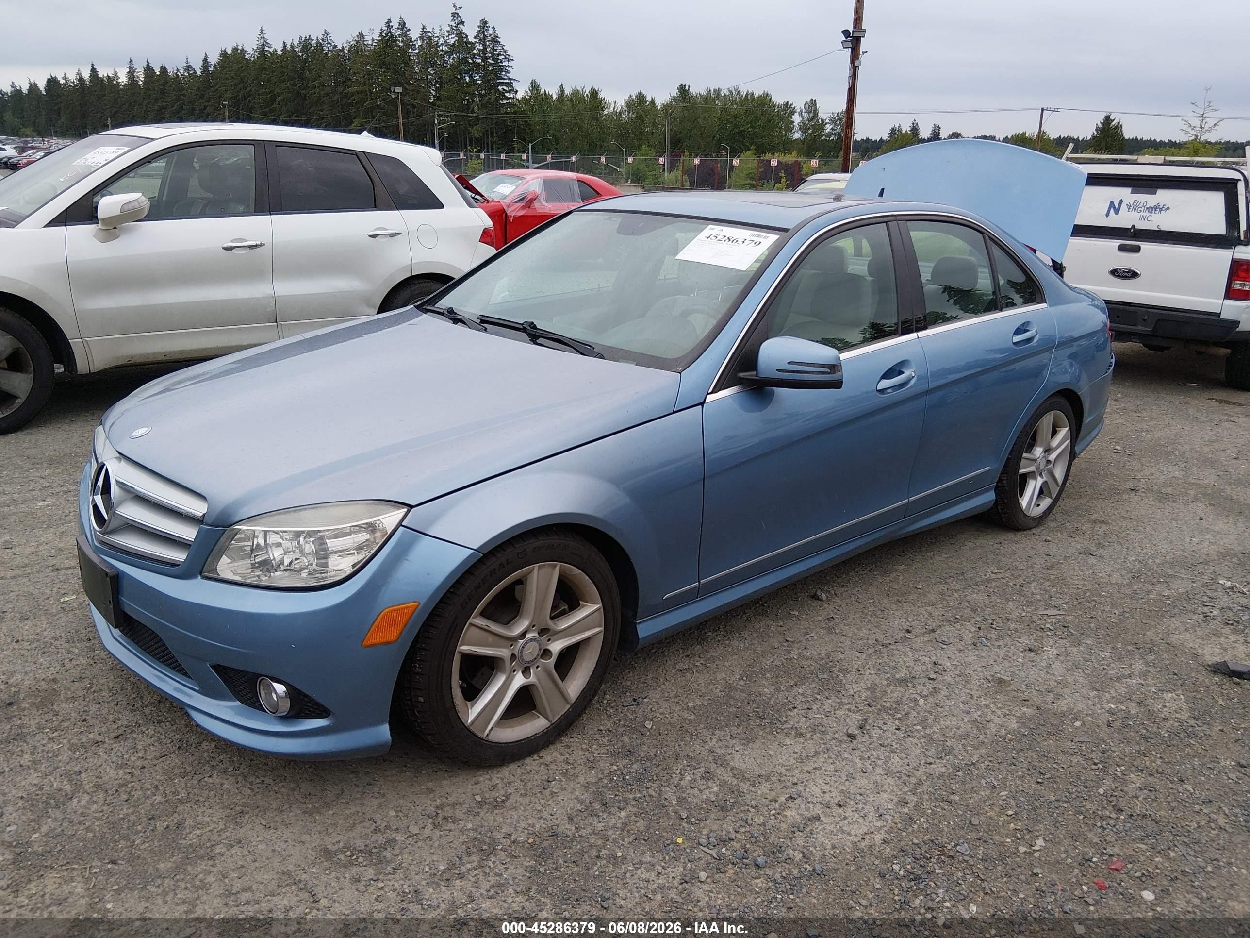 2010 Mercedes-benz C 300 Sport 4matic Light Blue vin: WDDGF8BB4AF421329