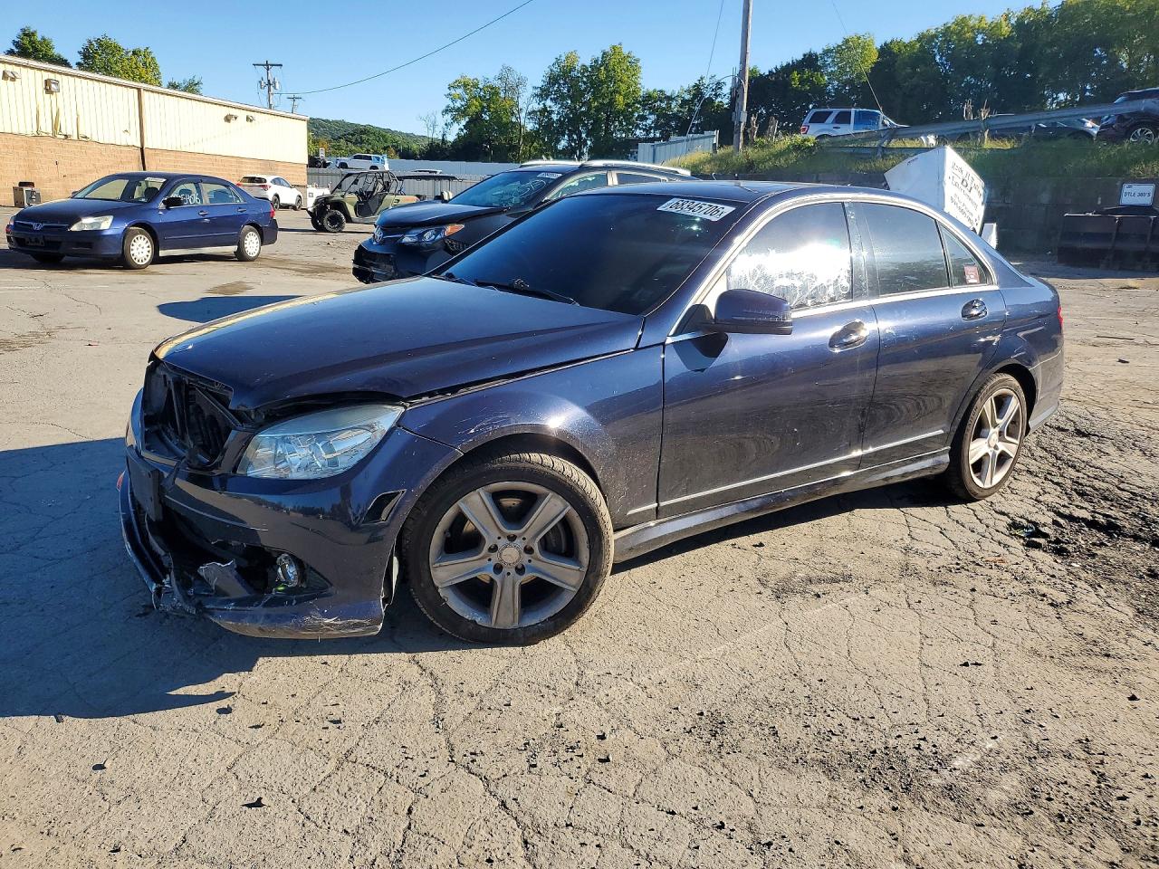 2010 Mercedes-benz C 300 4matic Blue vin: WDDGF8BB4AF421654