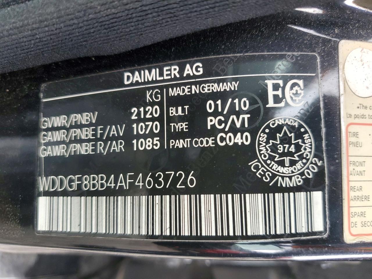 2010 Mercedes-benz C 300 4matic Black vin: WDDGF8BB4AF463726