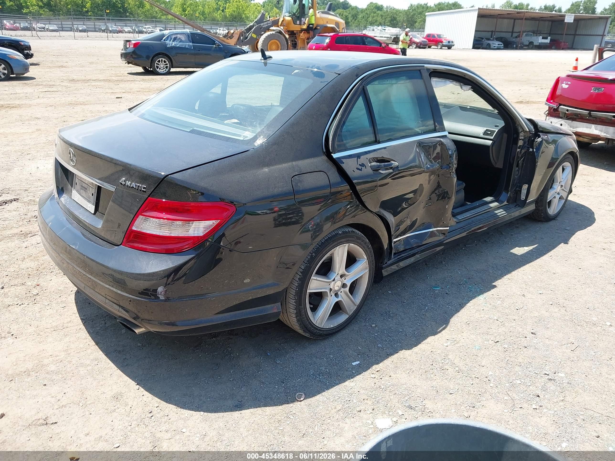 2010 Mercedes-benz C 300 Luxury 4matic/sport 4matic Black vin: WDDGF8BB4AR088631