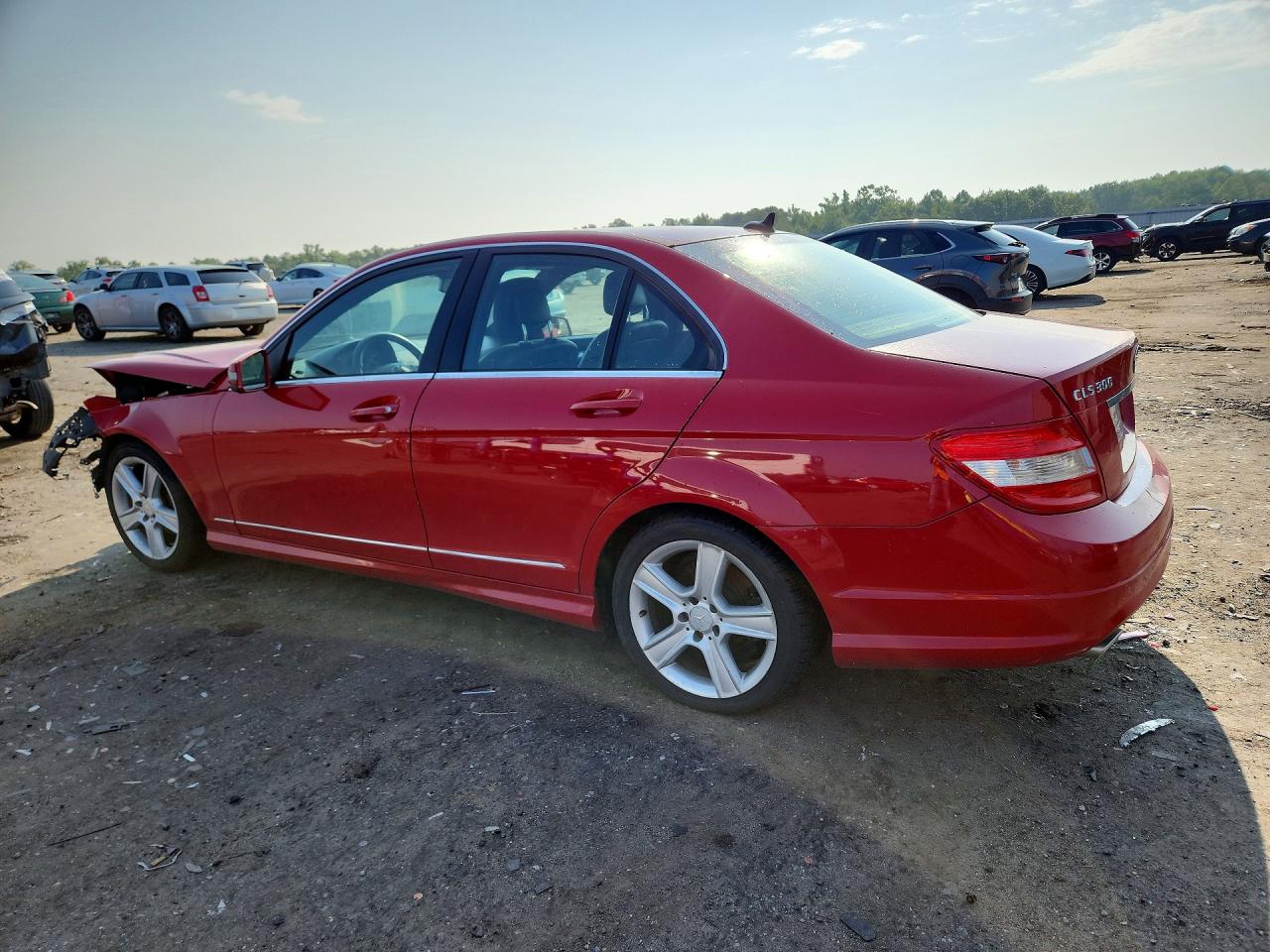2010 Mercedes-benz C 300 4matic Red vin: WDDGF8BB4AR117741