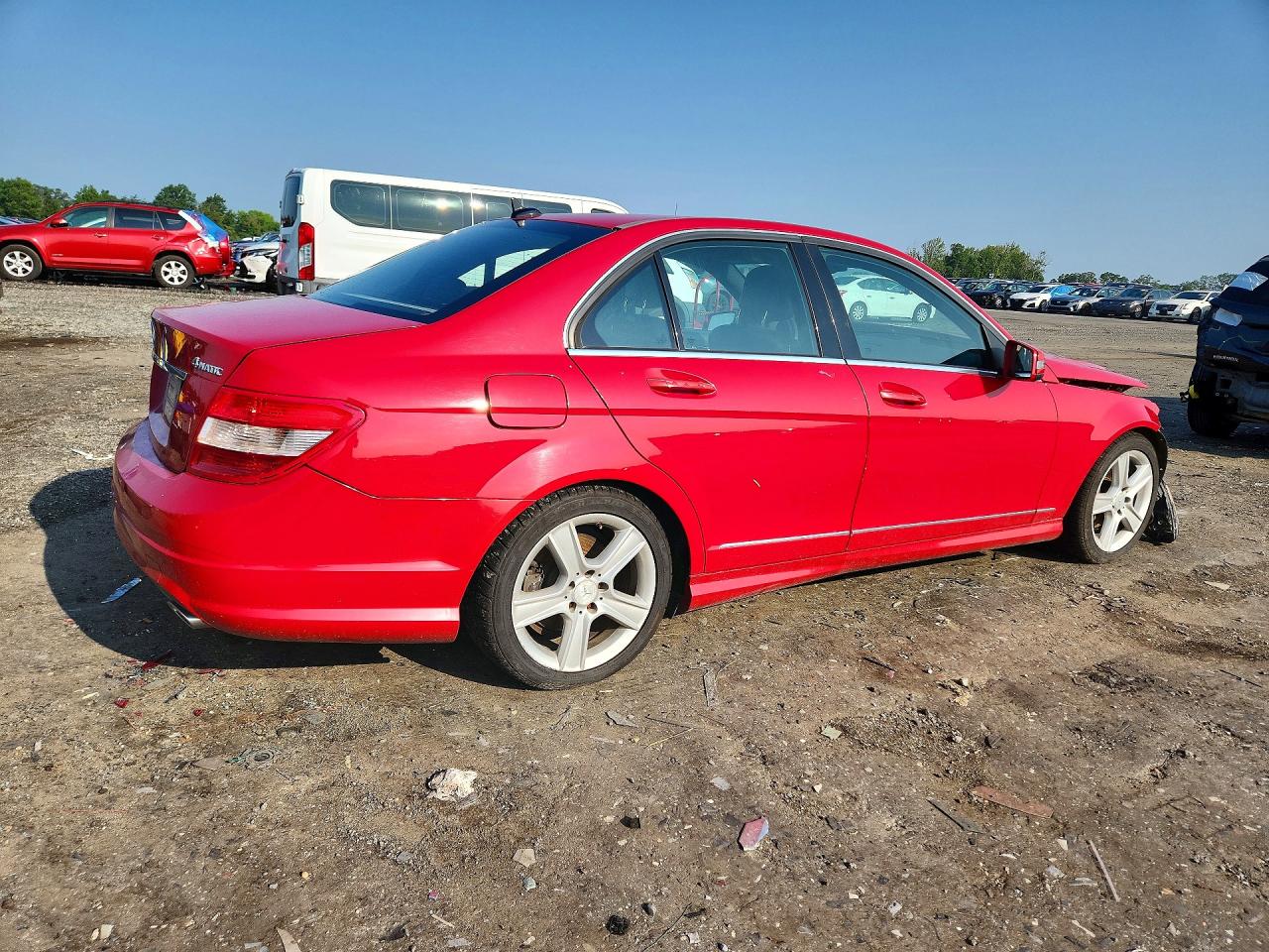 2010 Mercedes-benz C 300 4matic Red vin: WDDGF8BB4AR117741