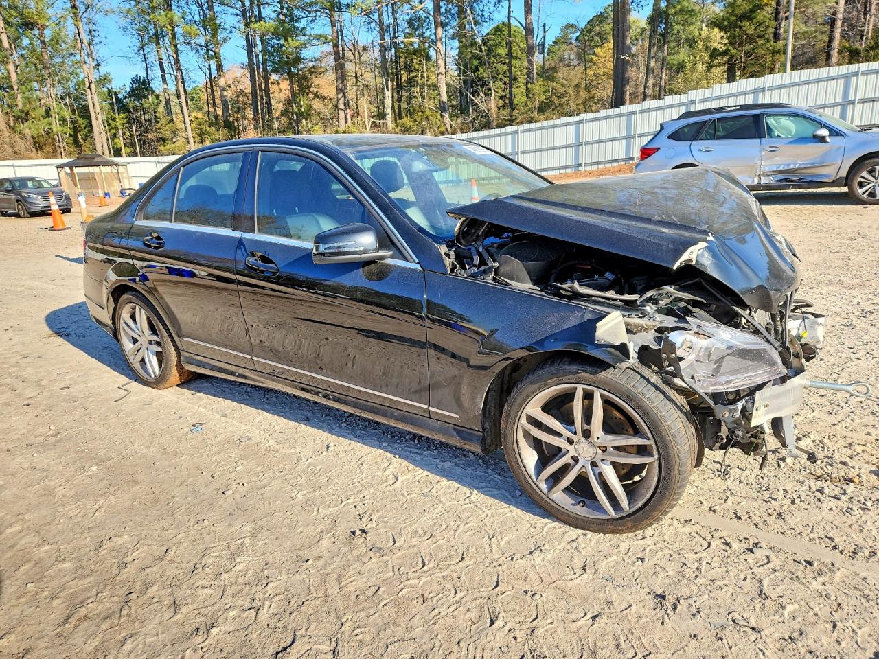 2012 Mercedes-benz C 300 4matic Black vin: WDDGF8BB4CR192166